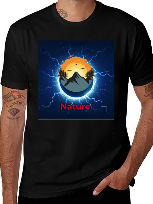 Nature Graphic Black T-Shirt