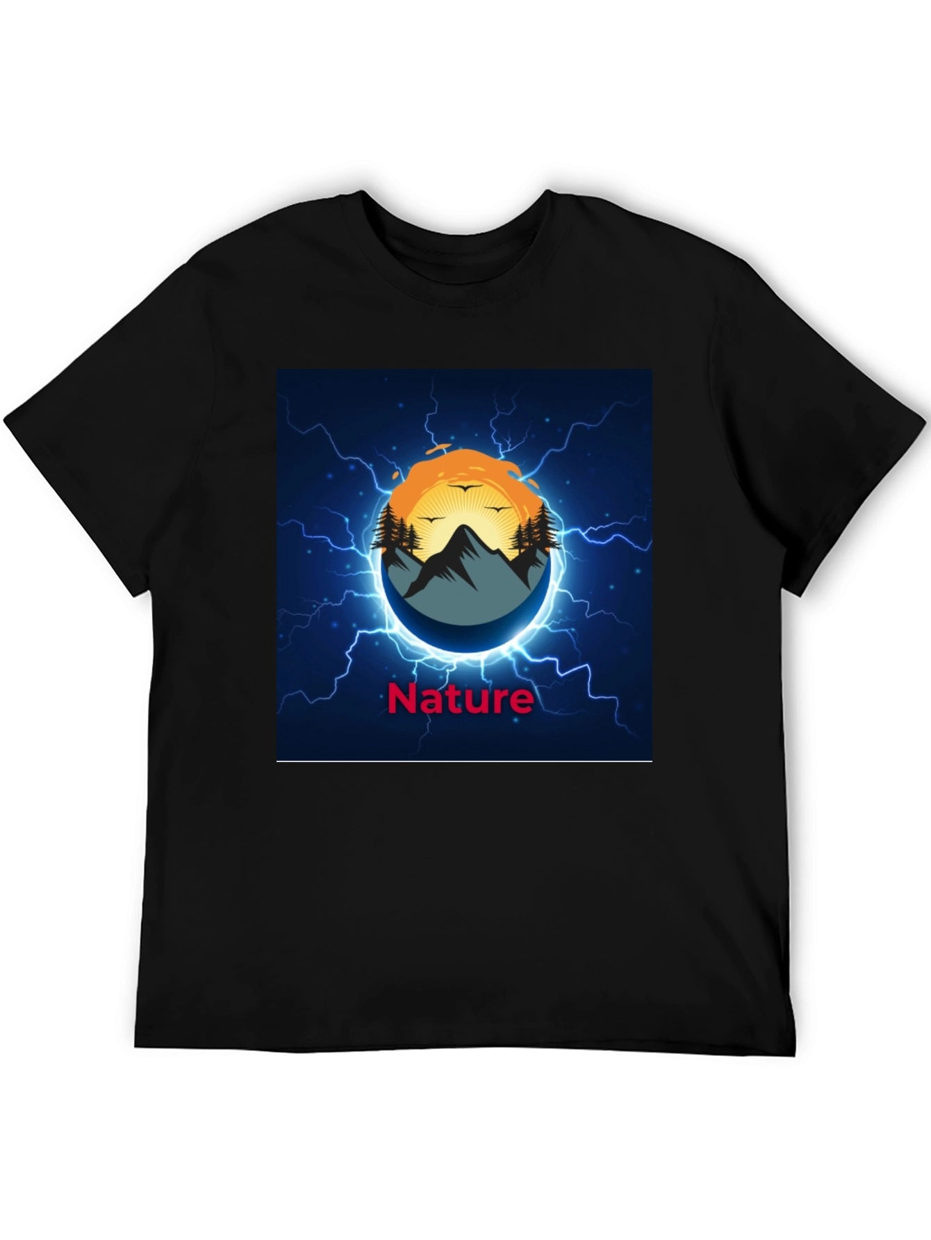 Nature Graphic Black T-Shirt