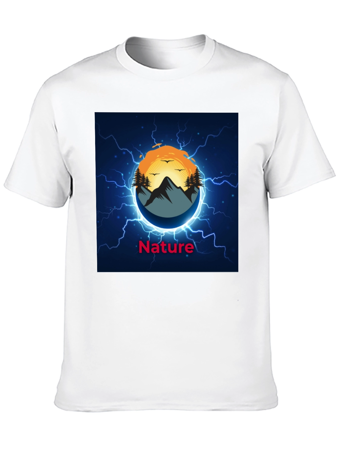 Nature Graphic Black T-Shirt
