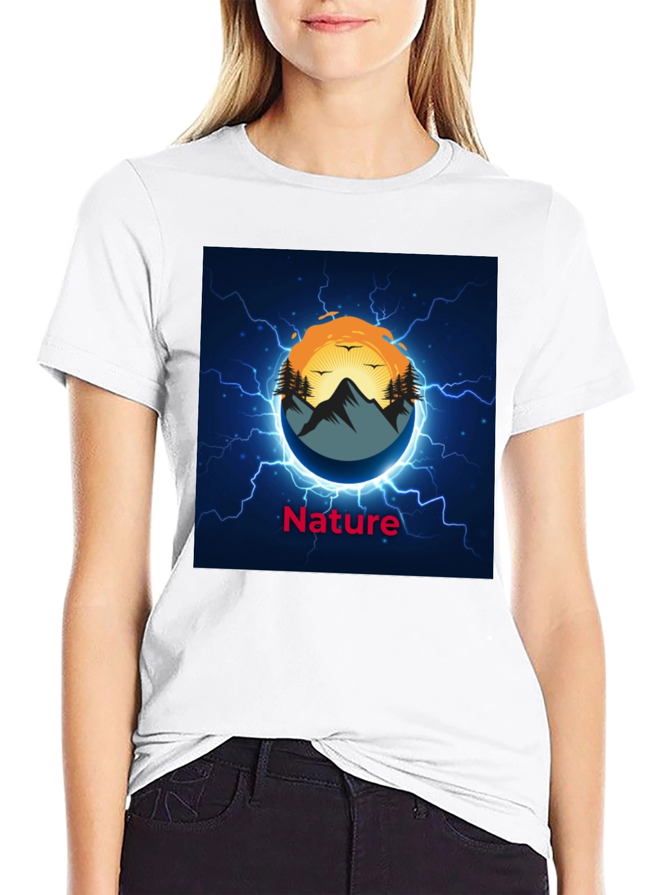 Nature Graphic Black T-Shirt
