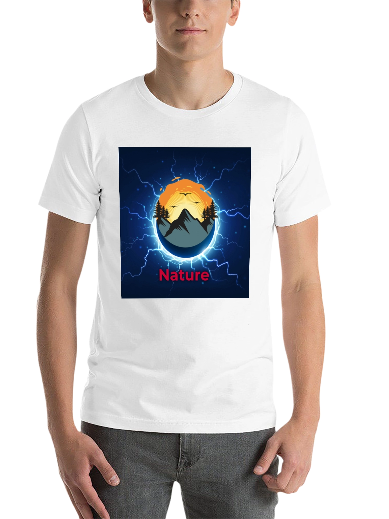 Nature Graphic Black T-Shirt