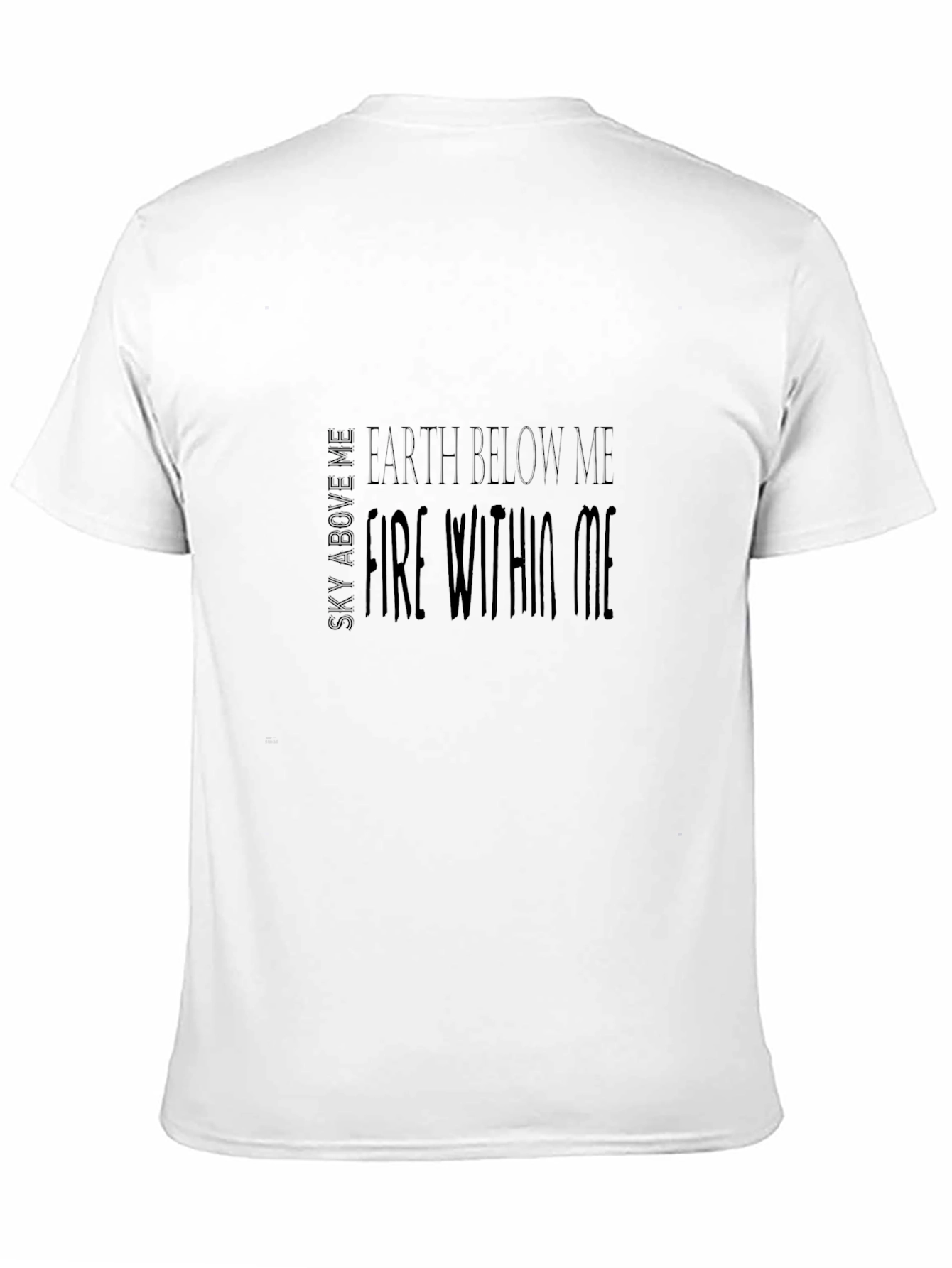Sky Above Earth Below Fire Within Mens Black T-Shirt