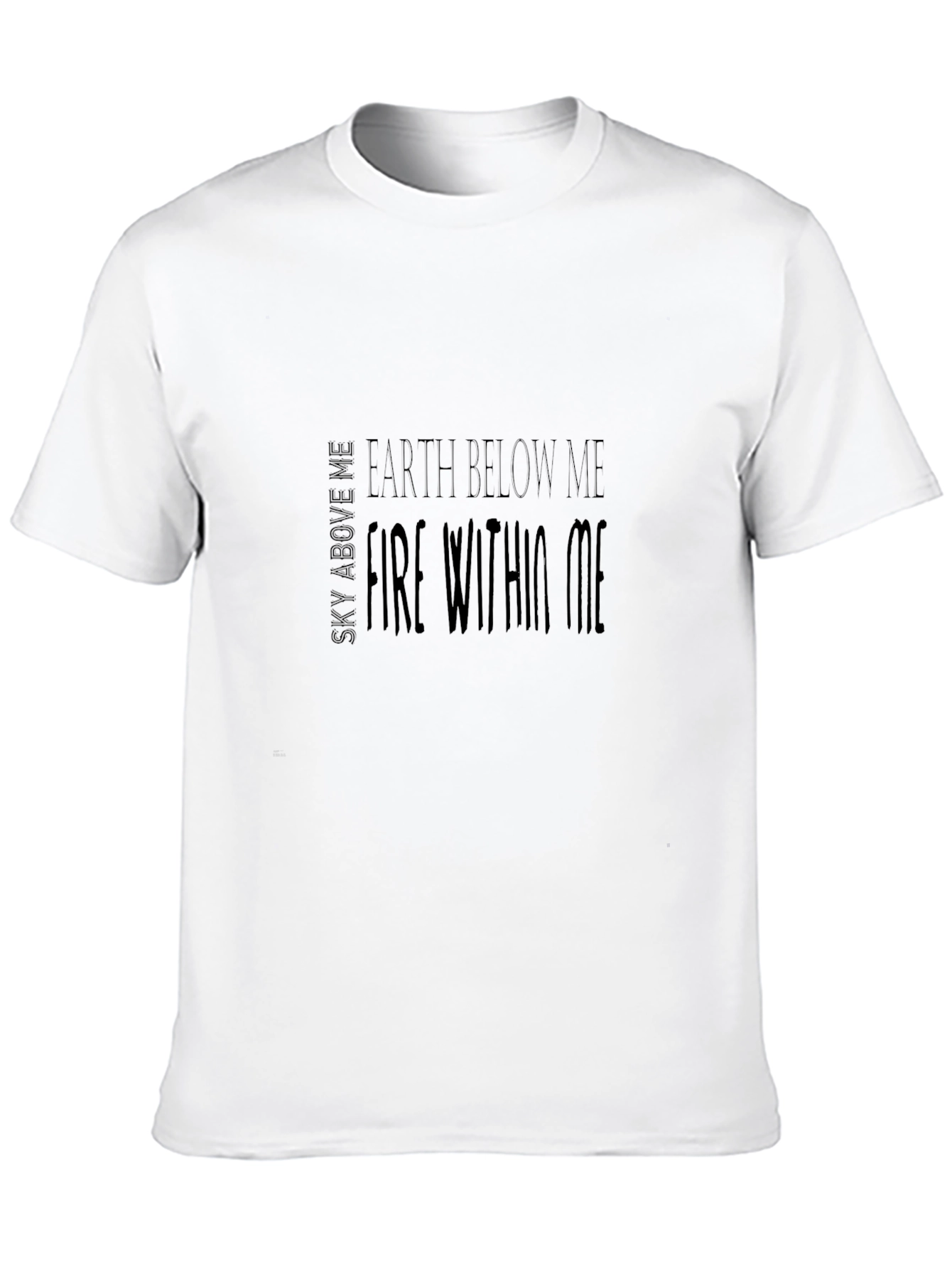 Sky Above Earth Below Fire Within Mens Black T-Shirt