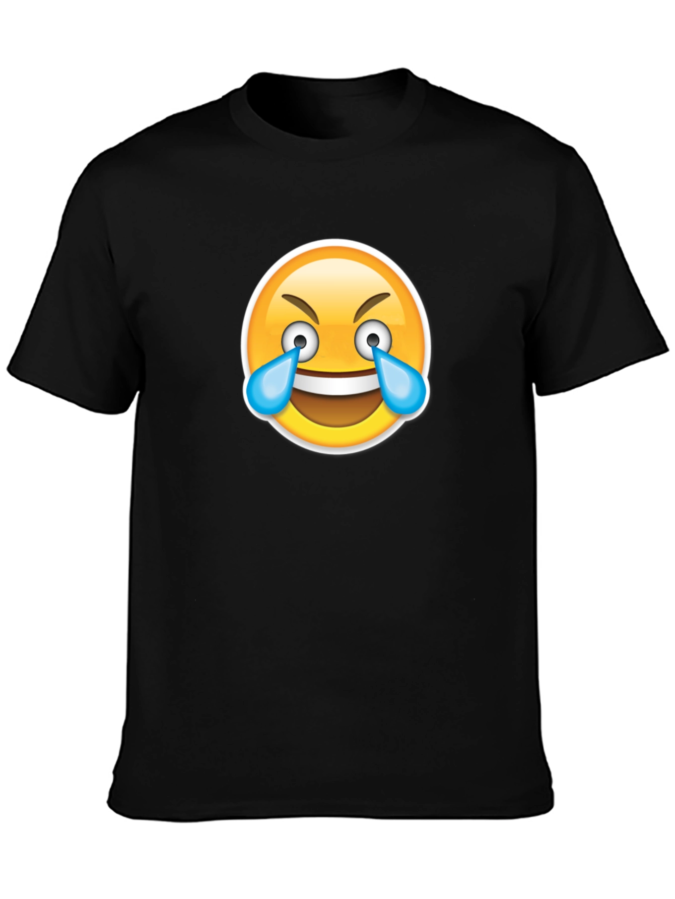 Laughing Emoji T-Shirt - Black Cotton Tee