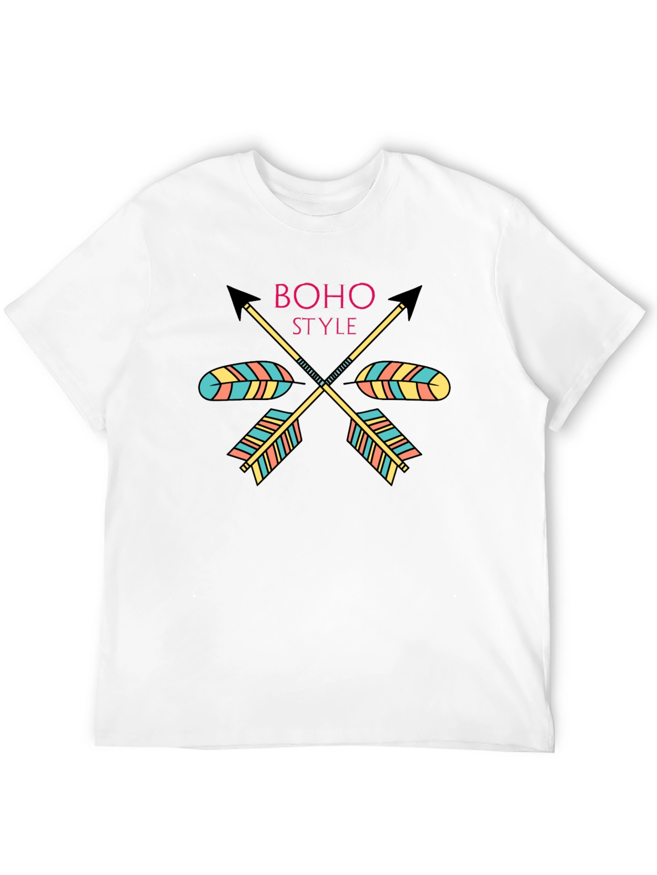 Boho Style Arrow Graphic Tee - Trendy Casual Shirt