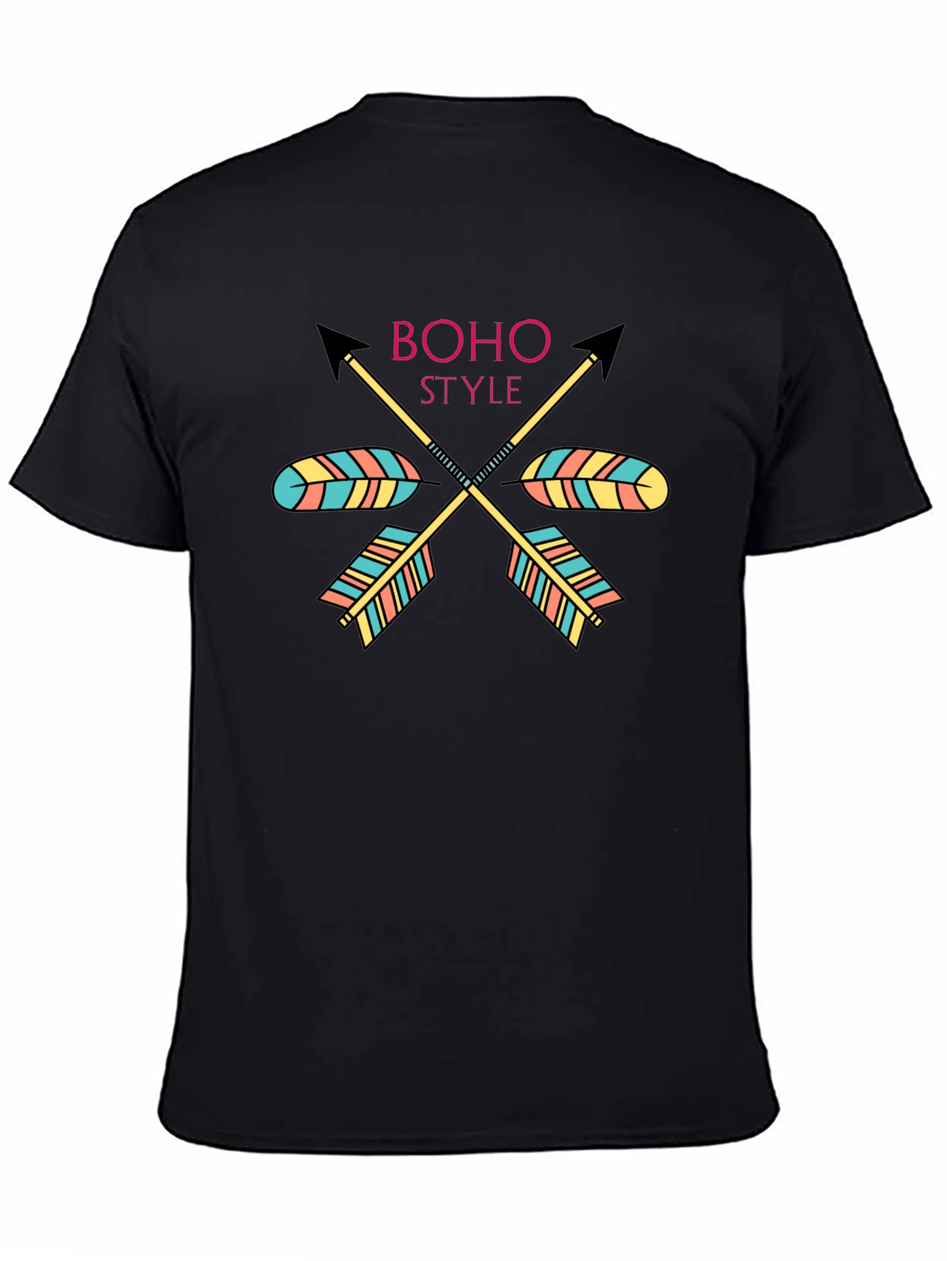 Boho Style Arrow Graphic Tee - Trendy Casual Shirt