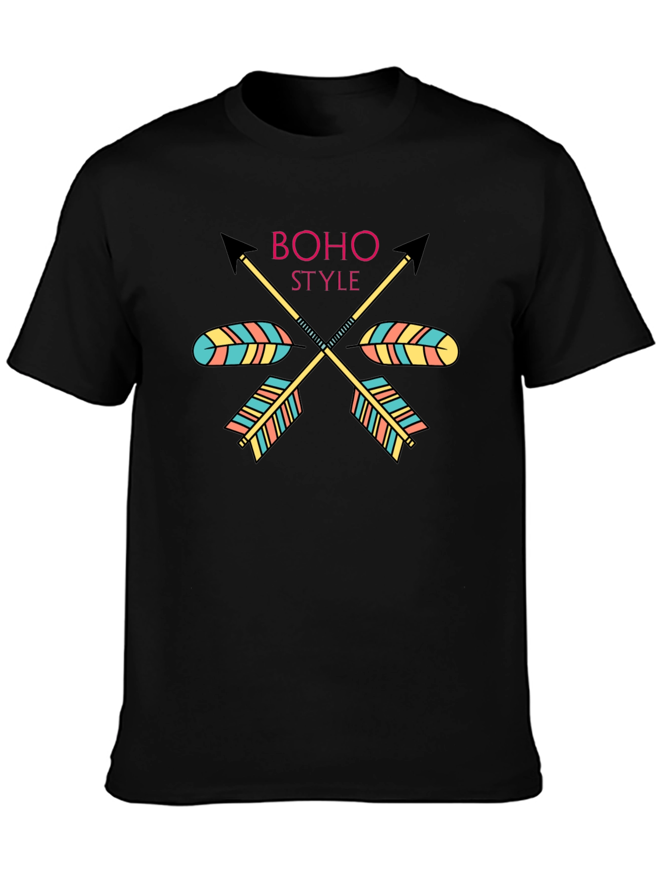 Boho Style Arrow Graphic Tee - Trendy Casual Shirt