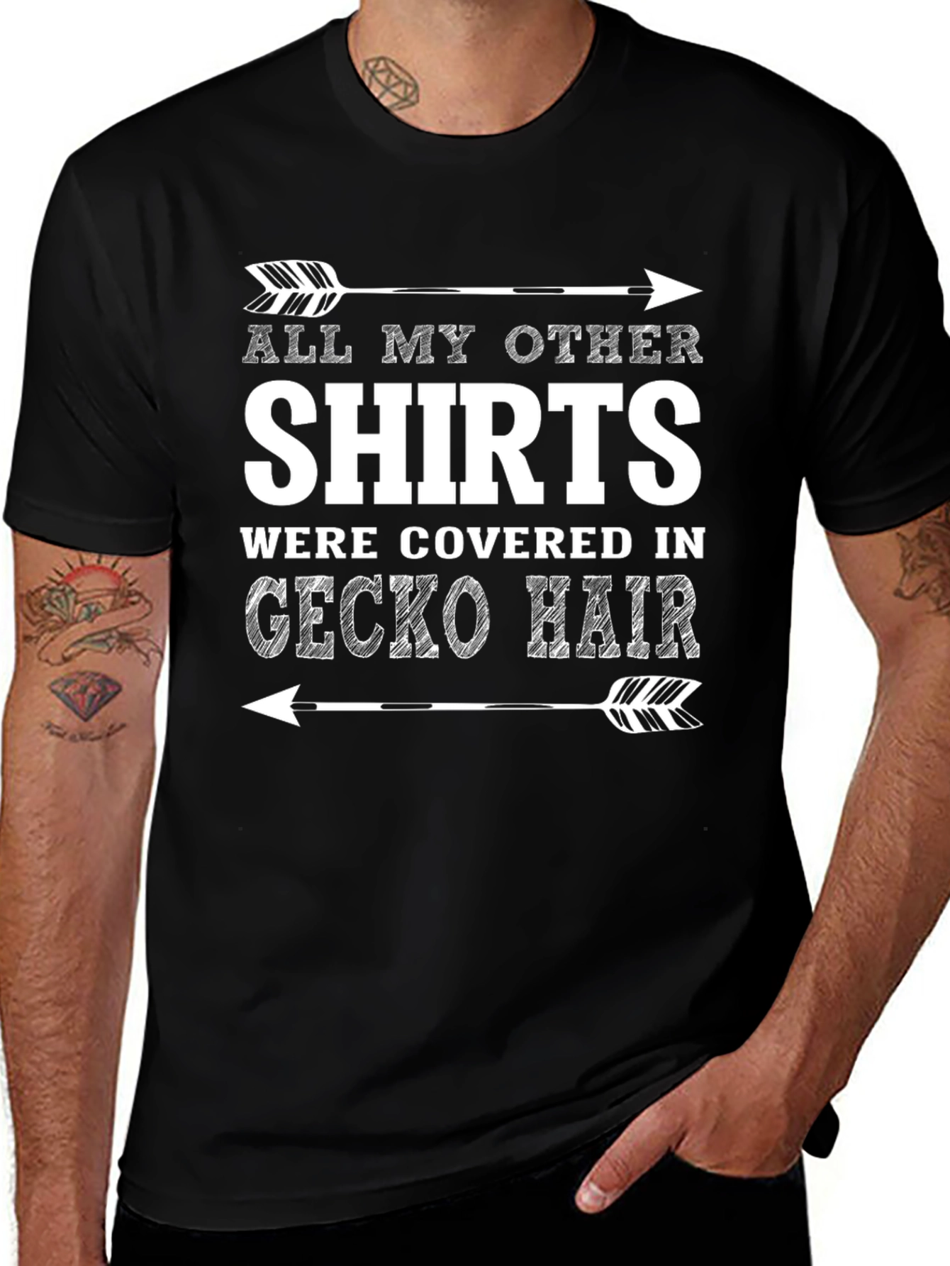 Gecko Hair T-Shirt: Funny Pet Lover Tee