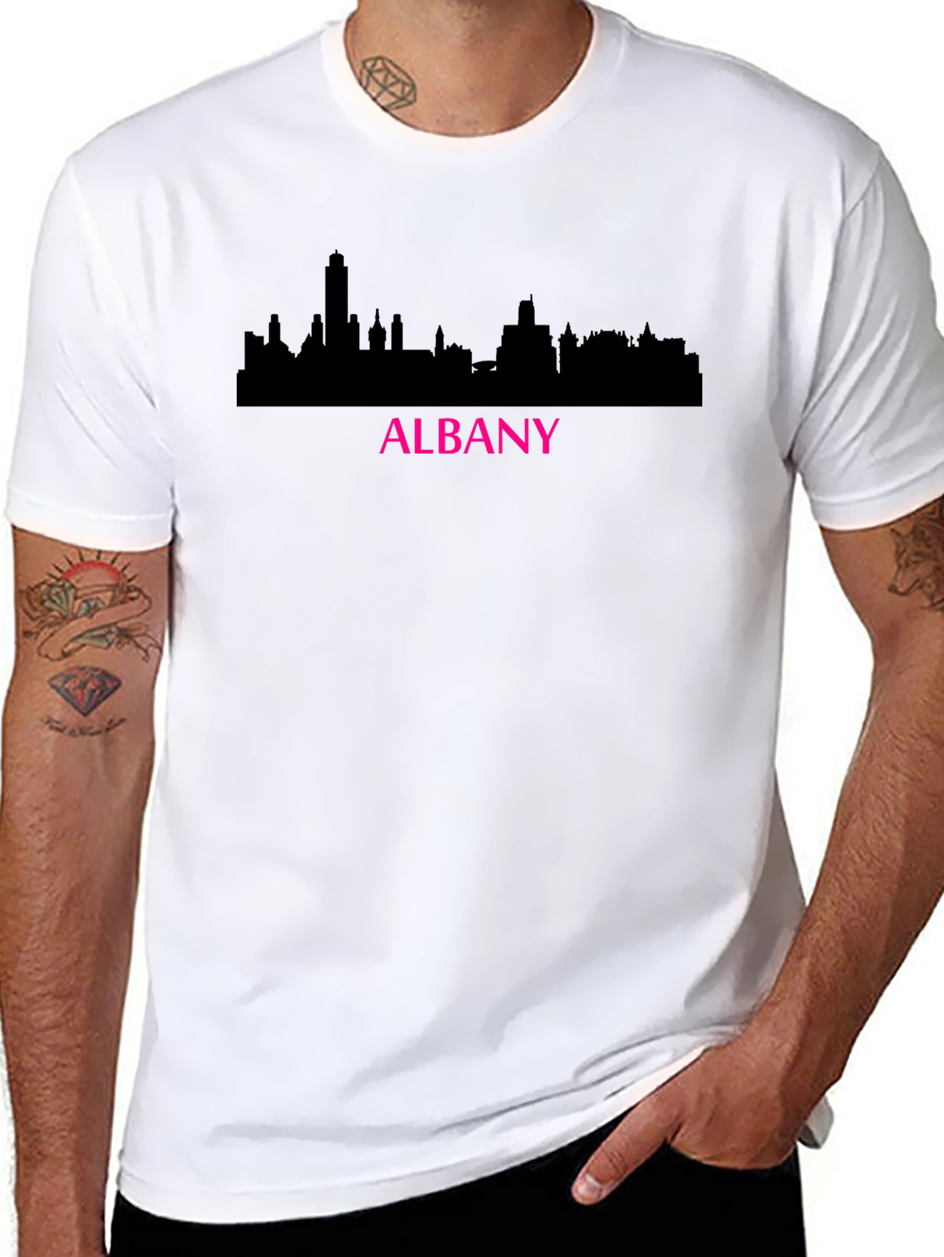 Albany Skyline Graphic Tee - Black
