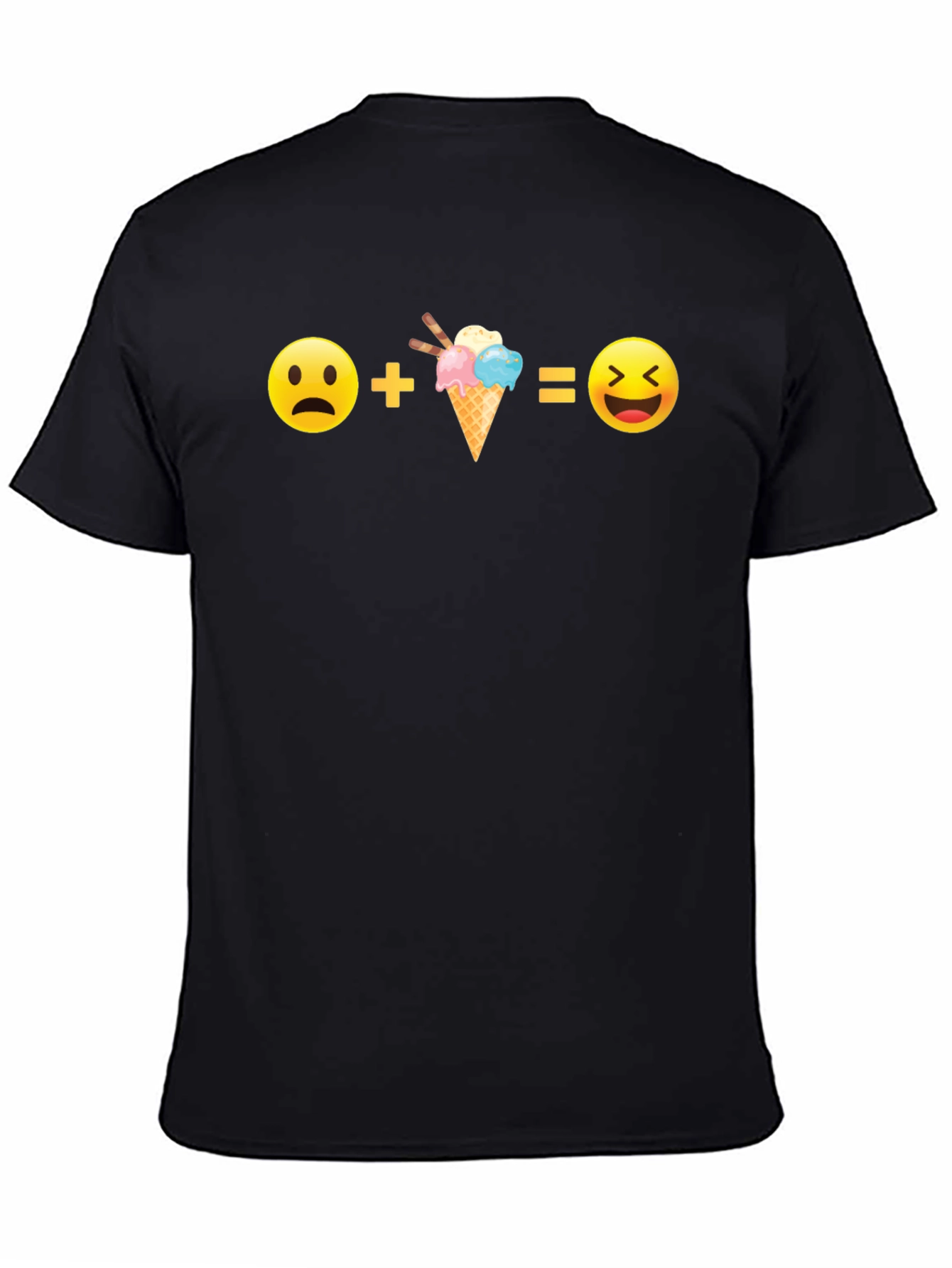 Funny Emoji Equation Black T-Shirt