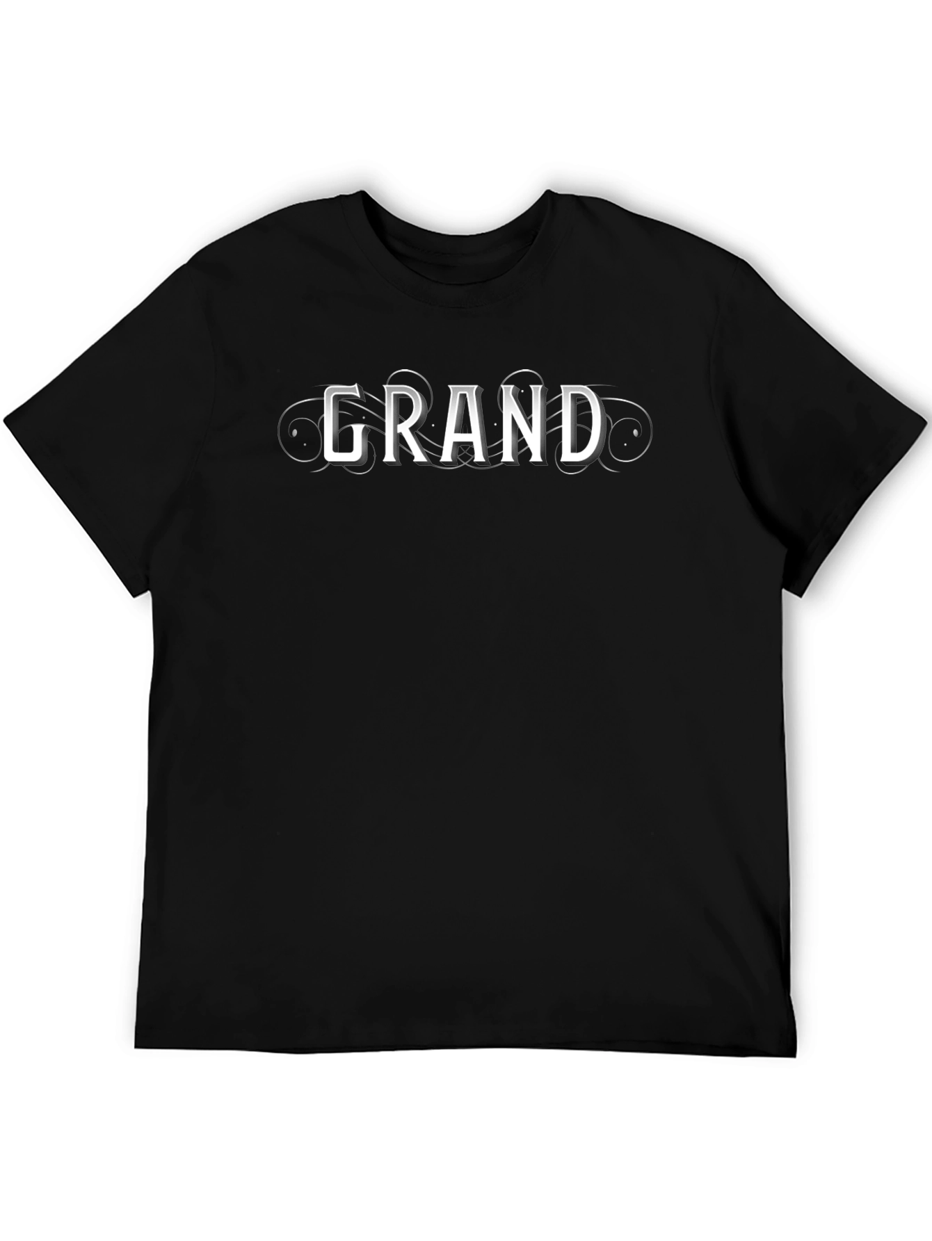 Grand Tee - Stylish Black Graphic T-Shirt