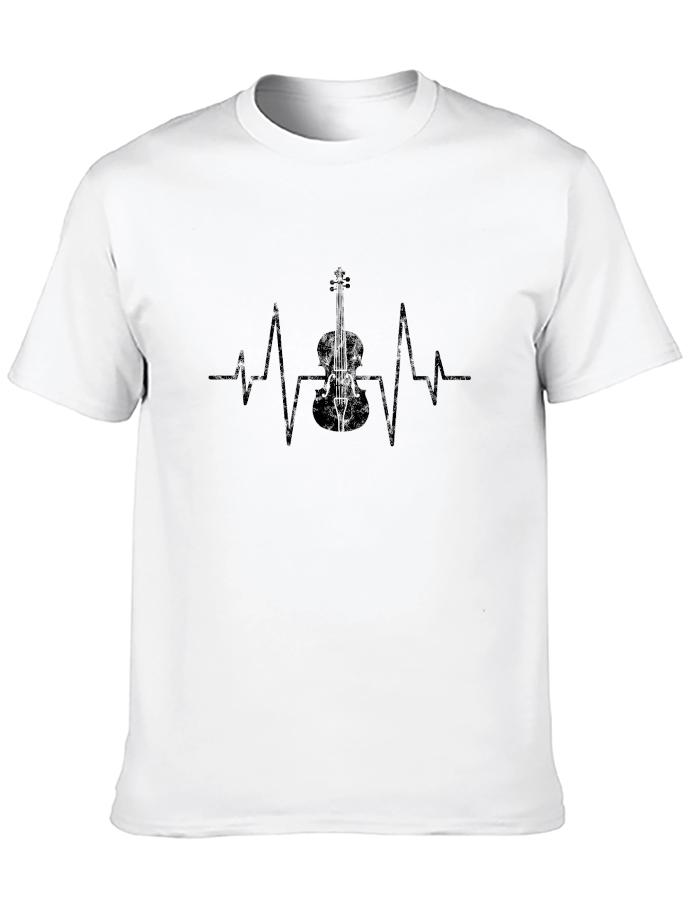 Violin Heartbeat Graphic T-Shirt
