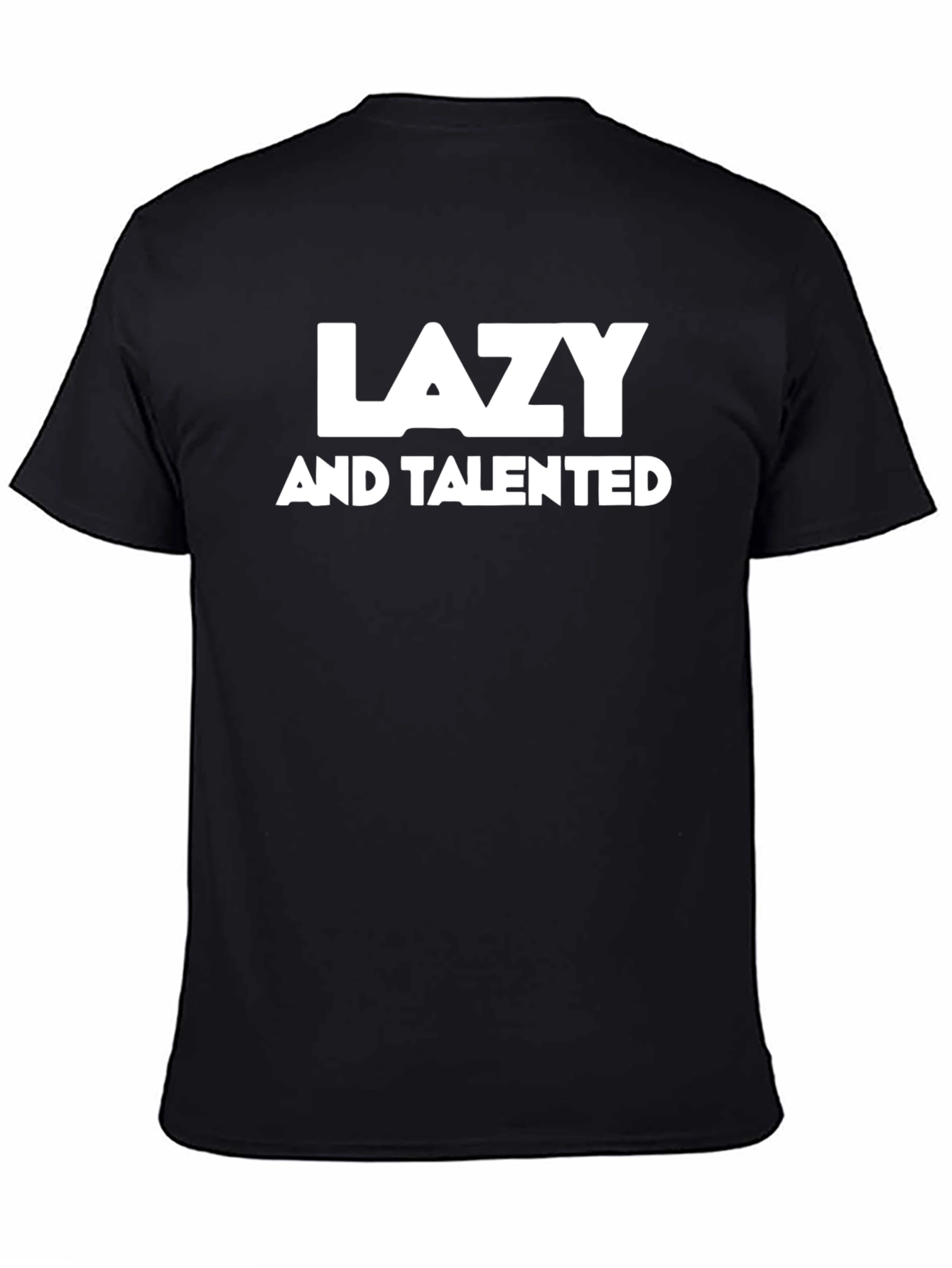 Lazy And Talented Graphic Tee - Black Casual Shirt