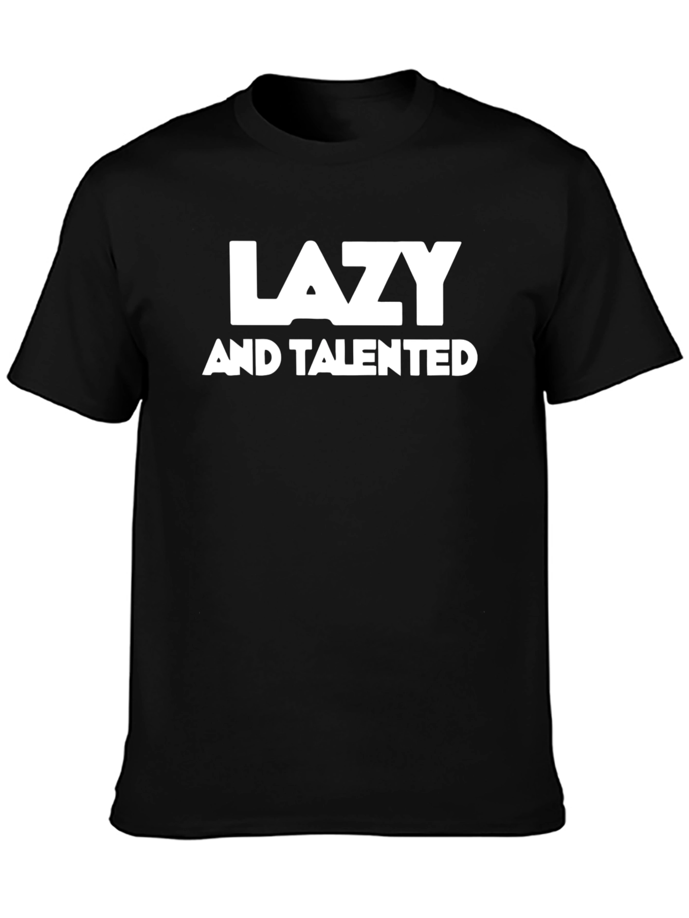 Lazy And Talented Graphic Tee - Black Casual Shirt