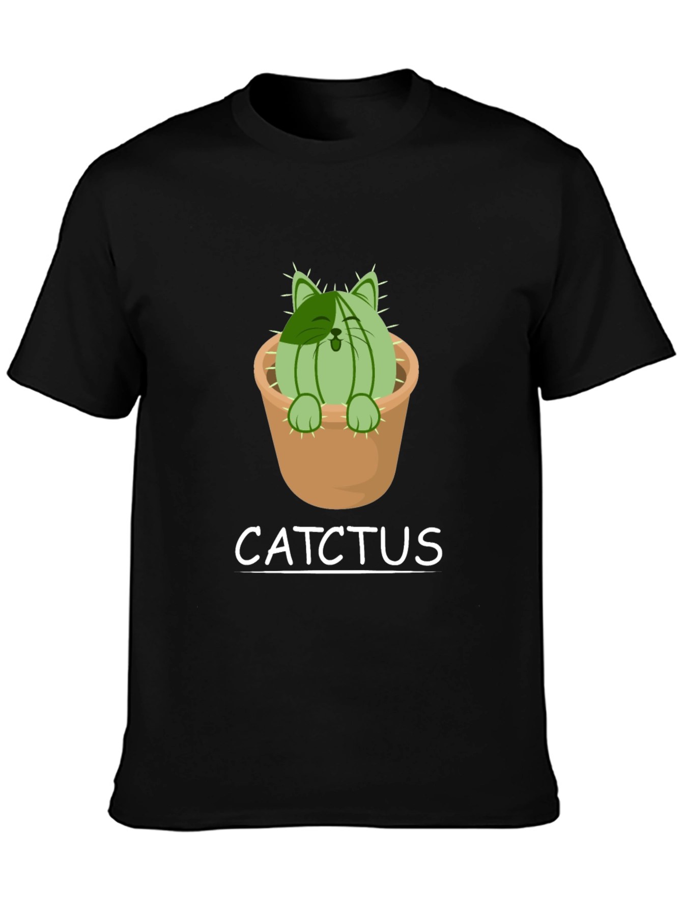 Cat Cactus T-Shirt - Catchtus Funny Tee