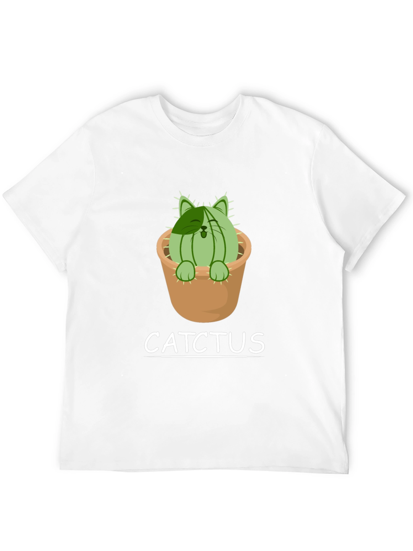 Cat Cactus T-Shirt - Catchtus Funny Tee