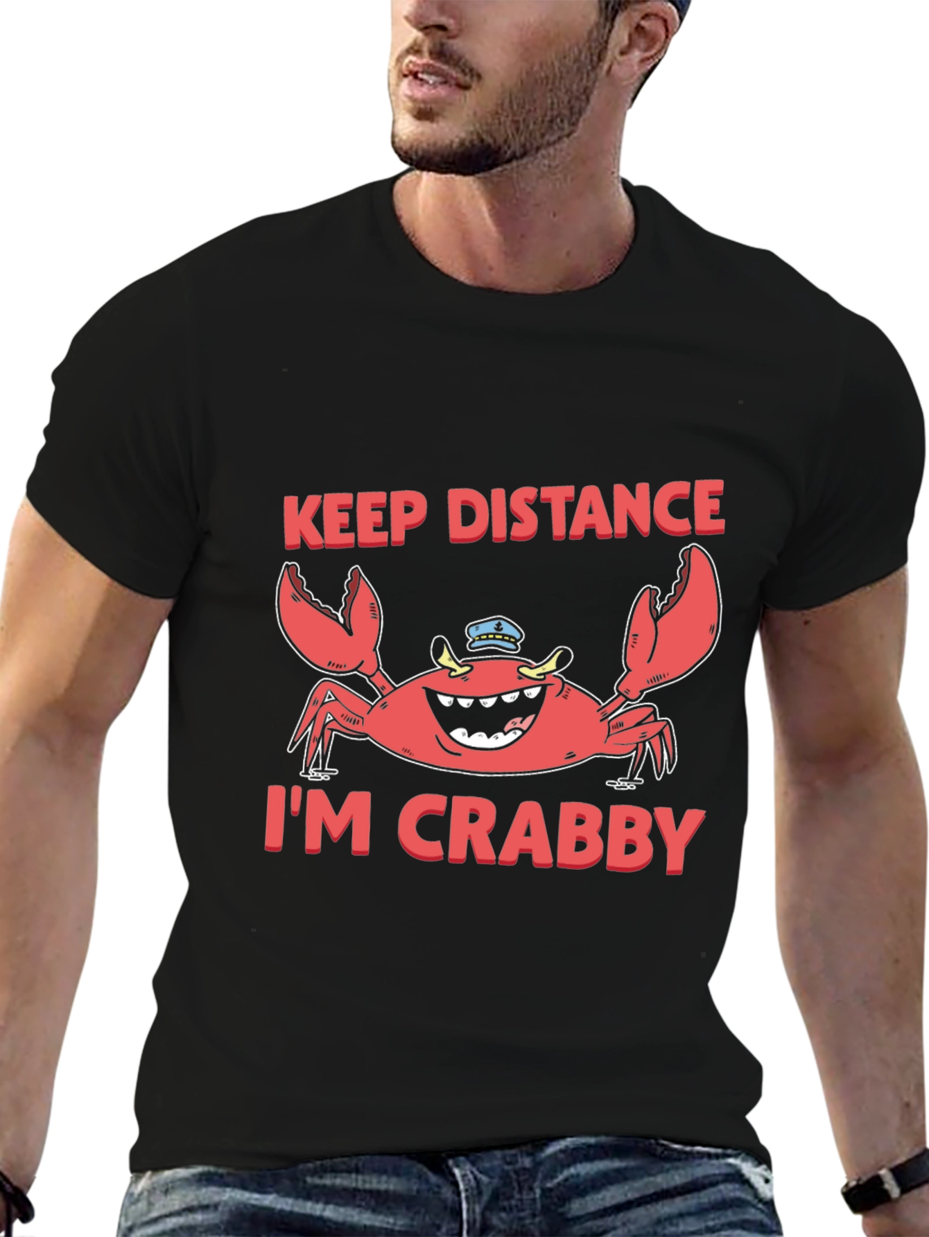 Keep Distance Im Crabby Funny Graphic T-Shirt