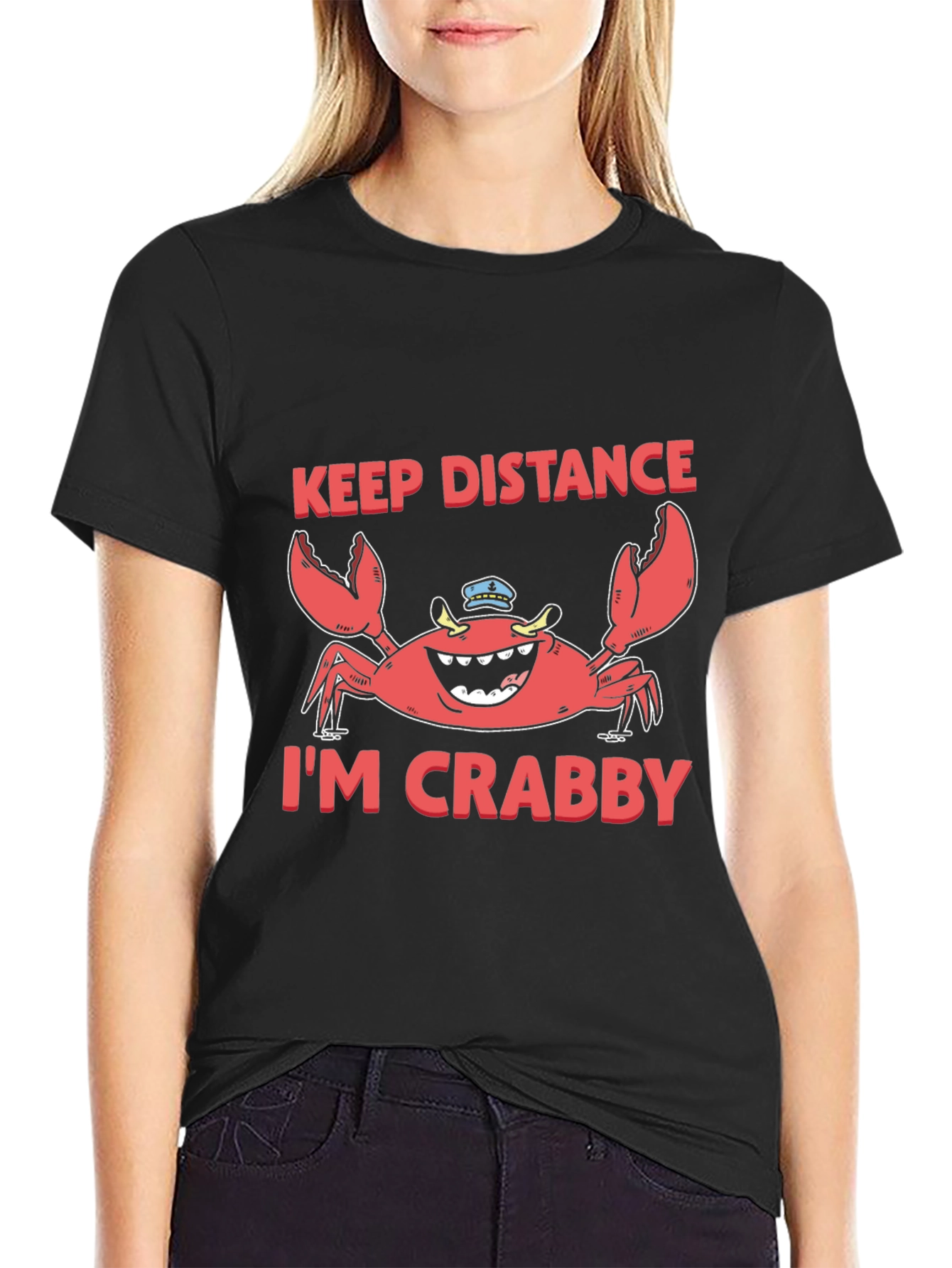 Keep Distance Im Crabby Funny Graphic T-Shirt