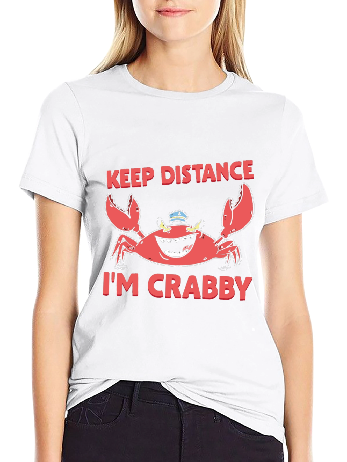 Keep Distance Im Crabby Funny Graphic T-Shirt