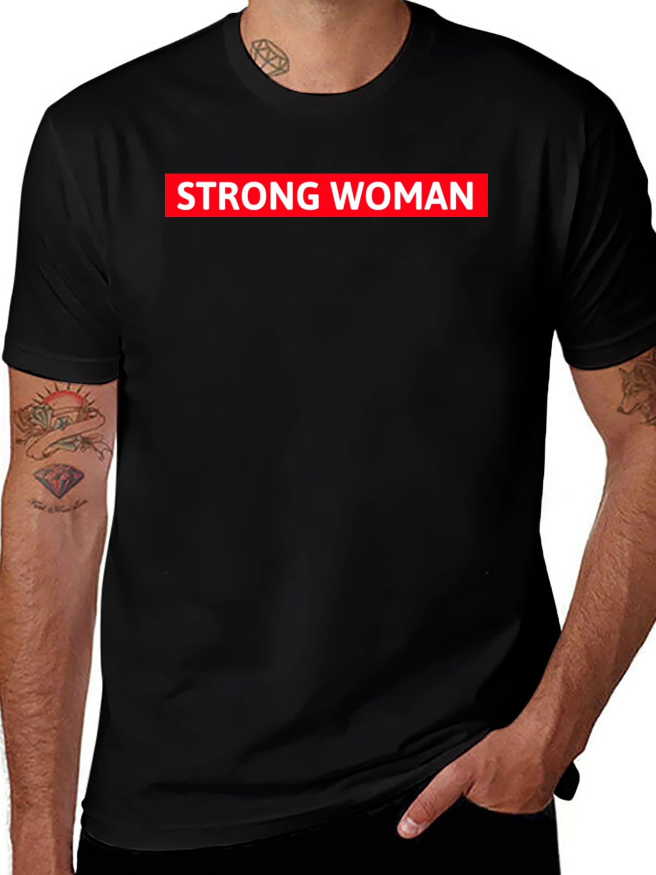 Strong Woman Graphic Tee - Black Unisex T-Shirt