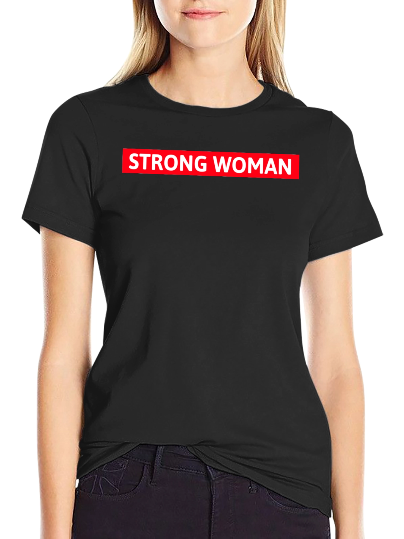 Strong Woman Graphic Tee - Black Unisex T-Shirt