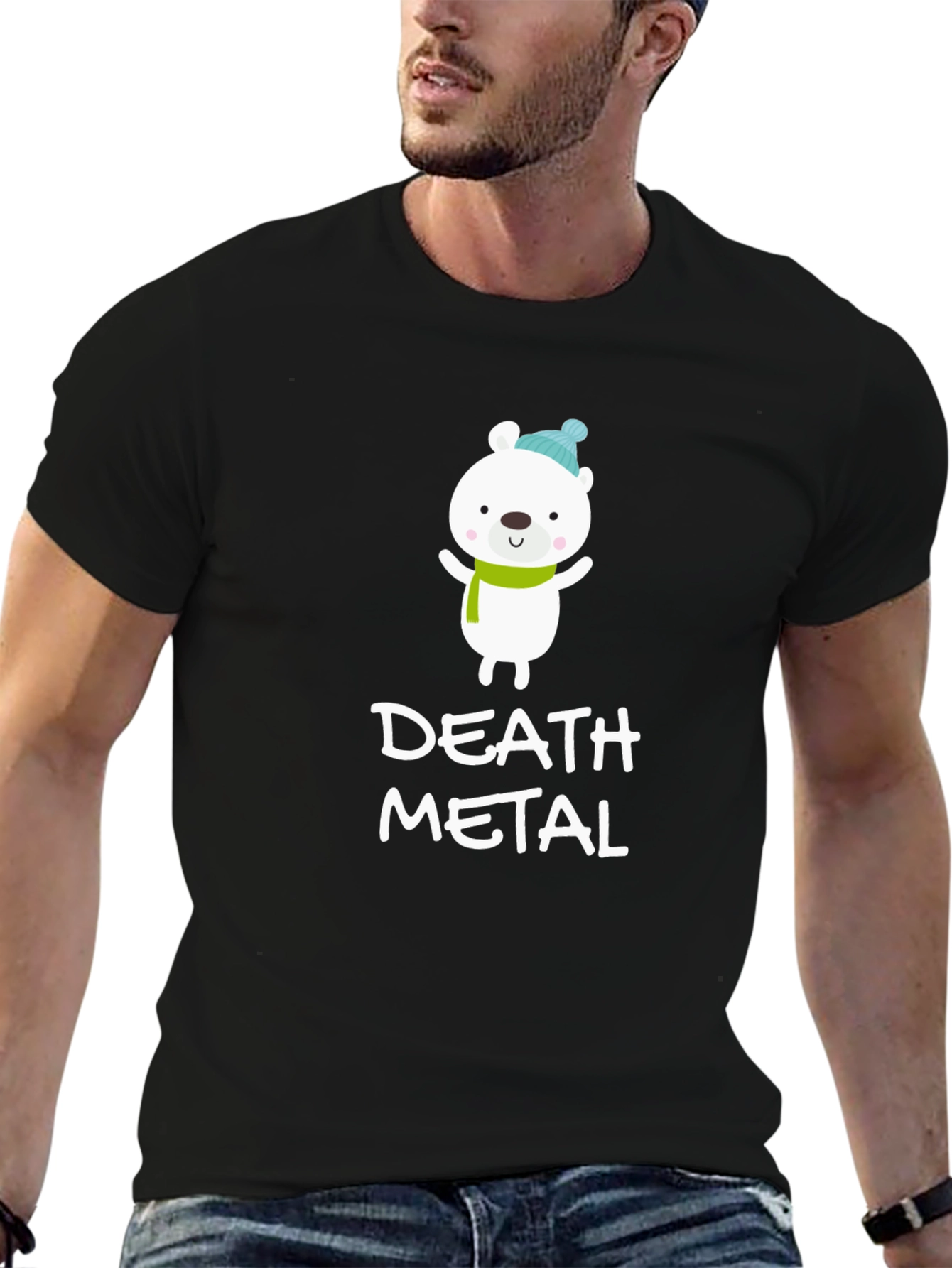 Death Metal Bear T-Shirt - Funny Graphic Tee