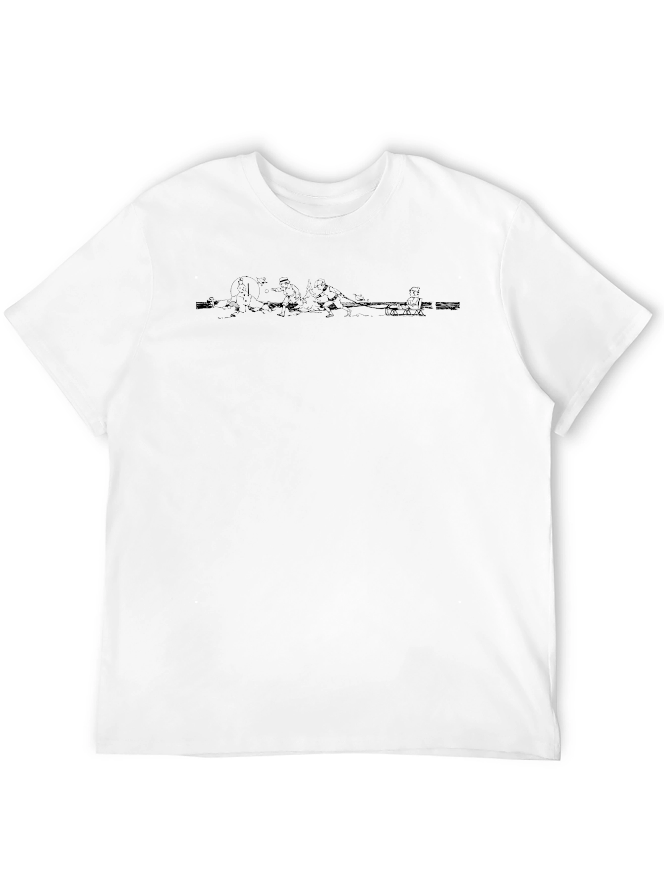 Mens Graphic Black T-Shirt - Rowers Design