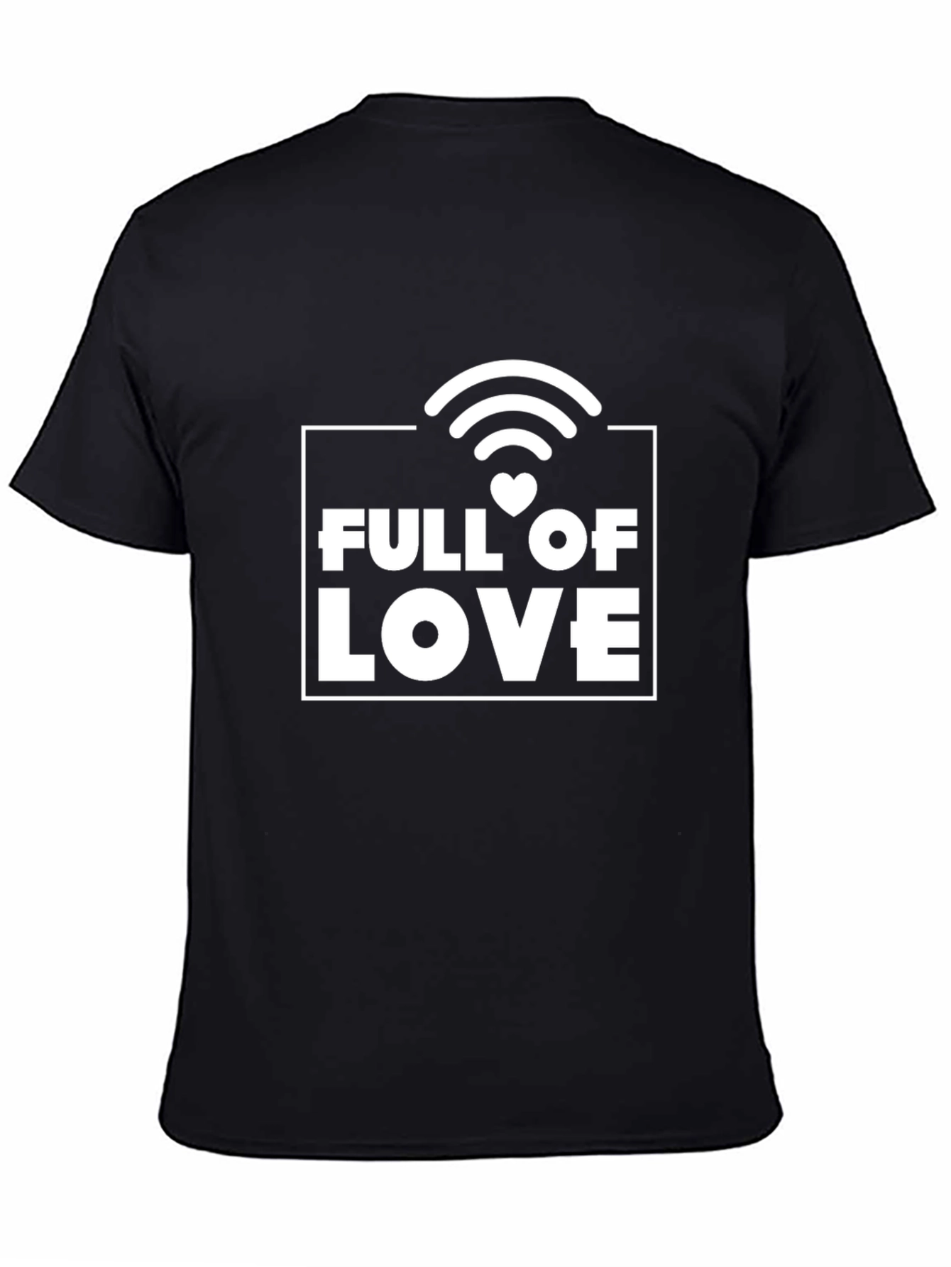 Full of Love Graphic T-Shirt - Stylish Black Tee