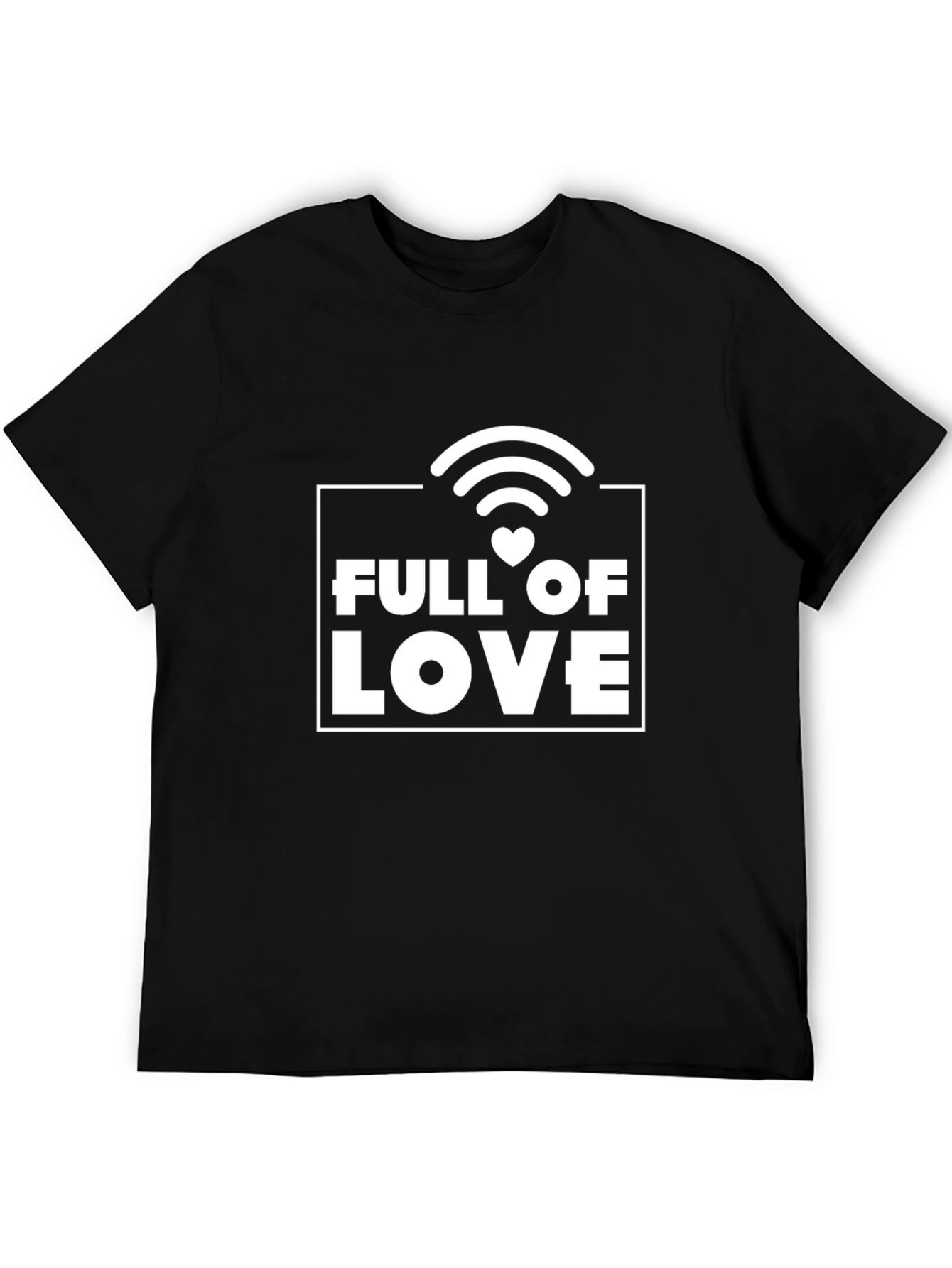 Full of Love Graphic T-Shirt - Stylish Black Tee