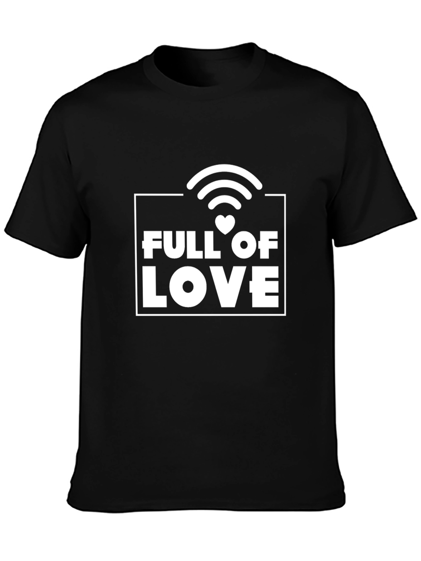Full of Love Graphic T-Shirt - Stylish Black Tee