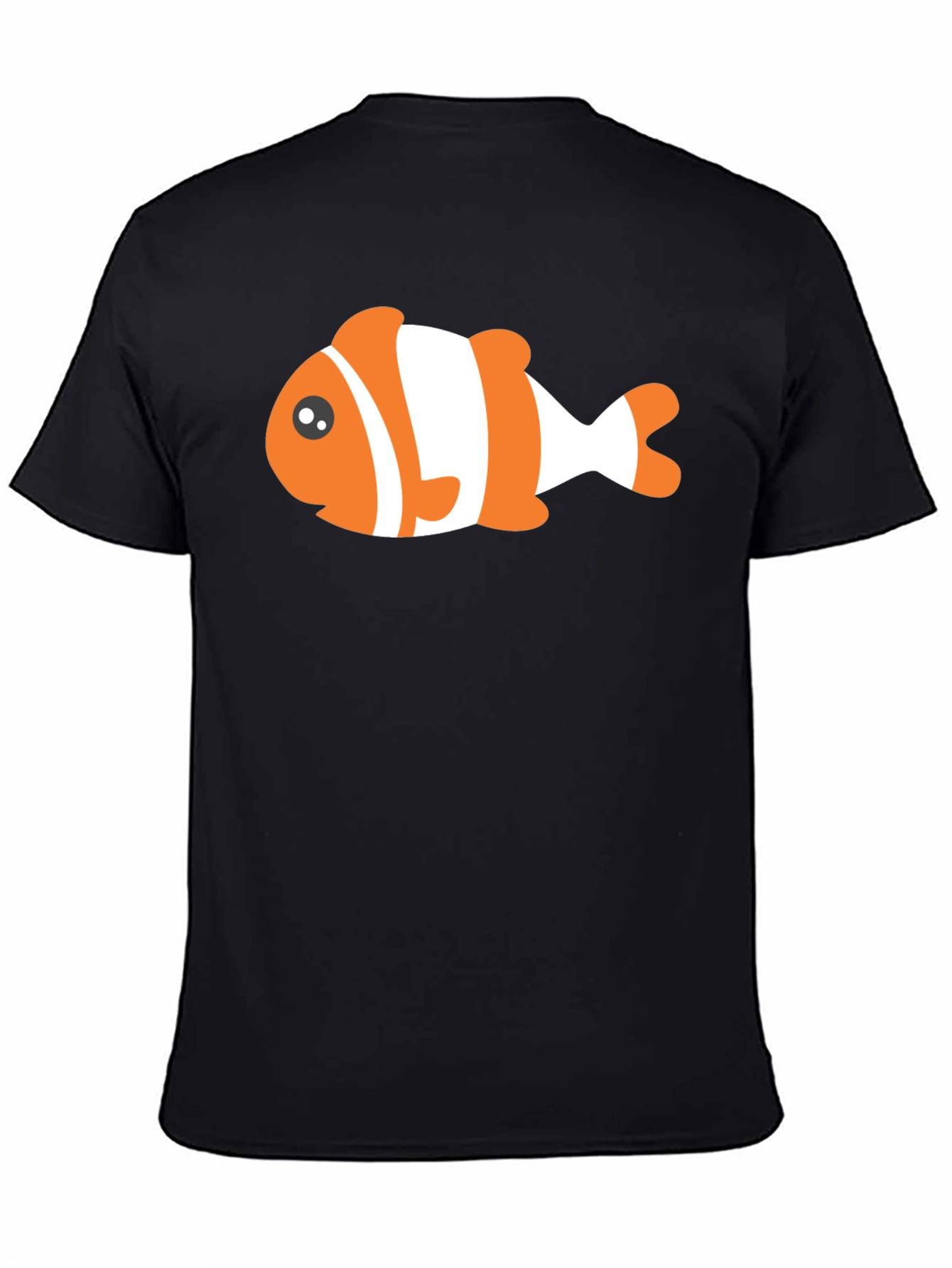 Clown Fish Graphic Tee - Black Cotton T-Shirt