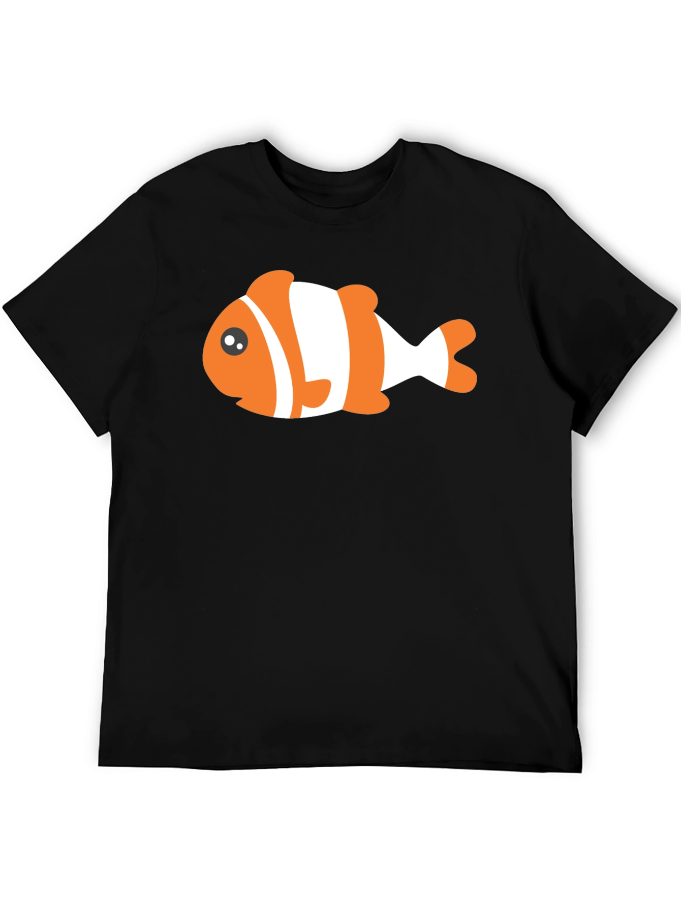 Clown Fish Graphic Tee - Black Cotton T-Shirt
