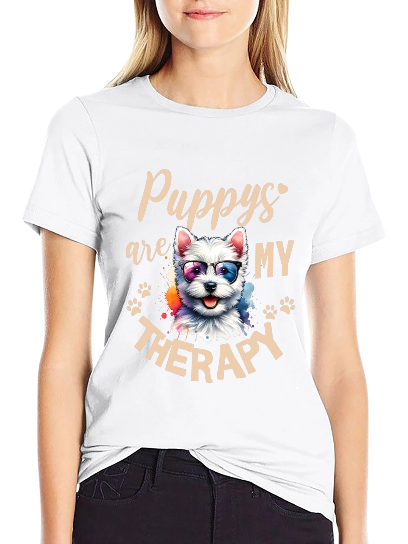 Puppy Therapy T-Shirt - Cute Dog Graphic Tee