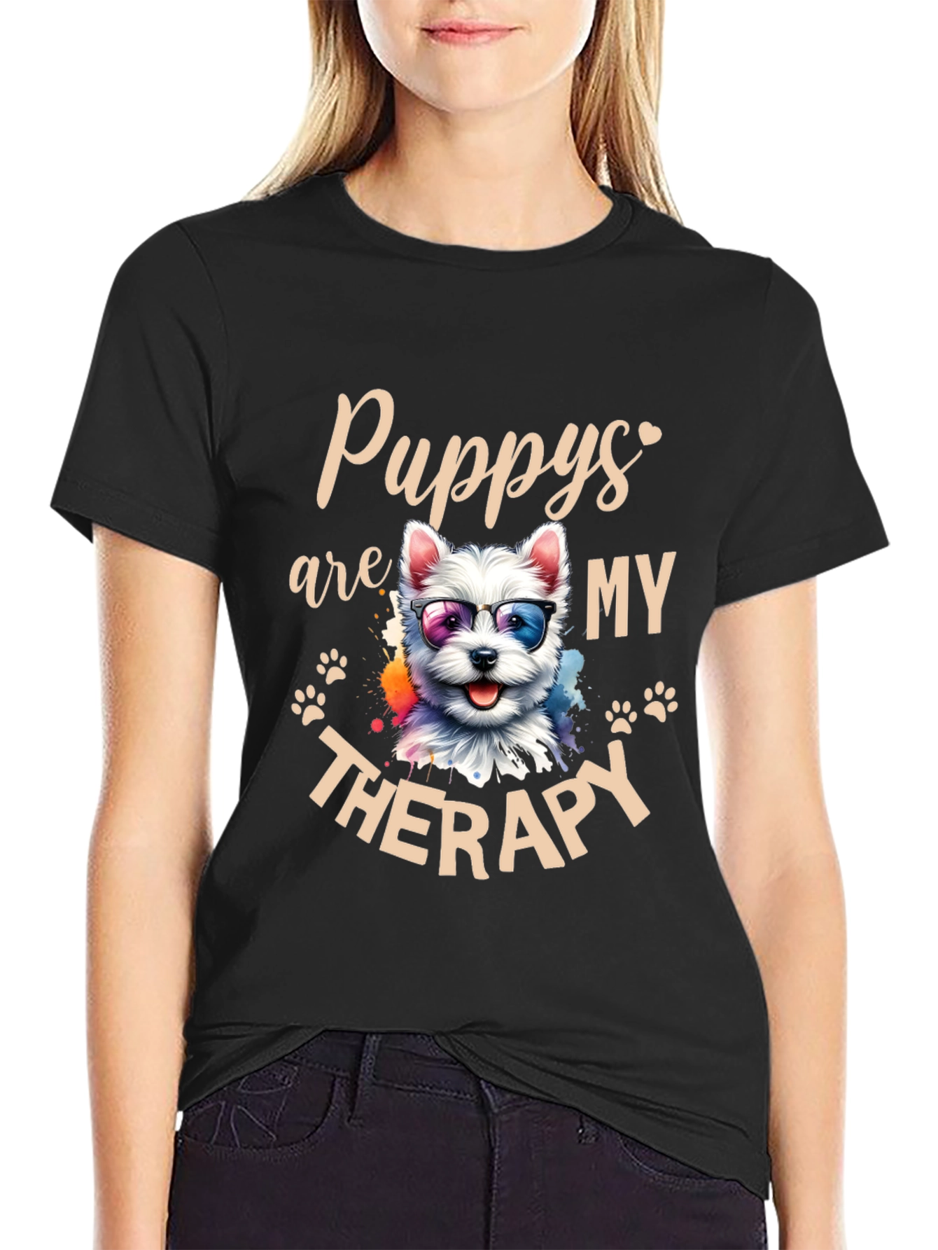 Puppy Therapy T-Shirt - Cute Dog Graphic Tee