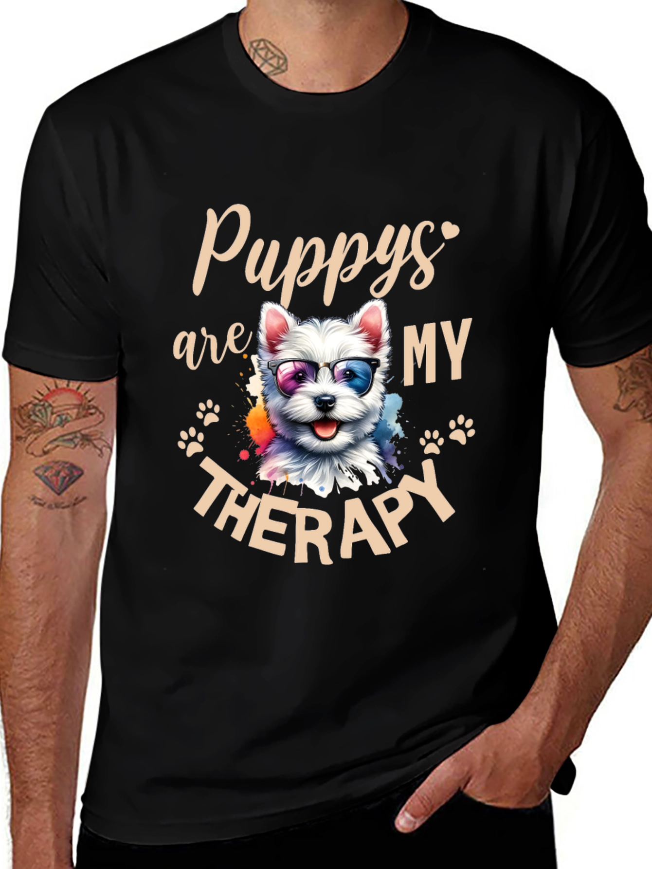 Puppy Therapy T-Shirt - Cute Dog Graphic Tee