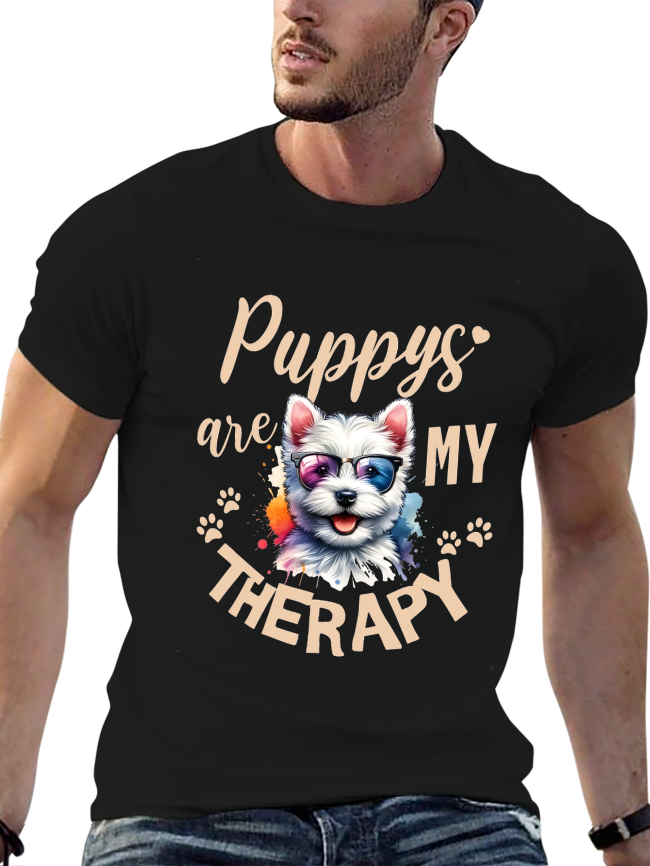 Puppy Therapy T-Shirt - Cute Dog Graphic Tee