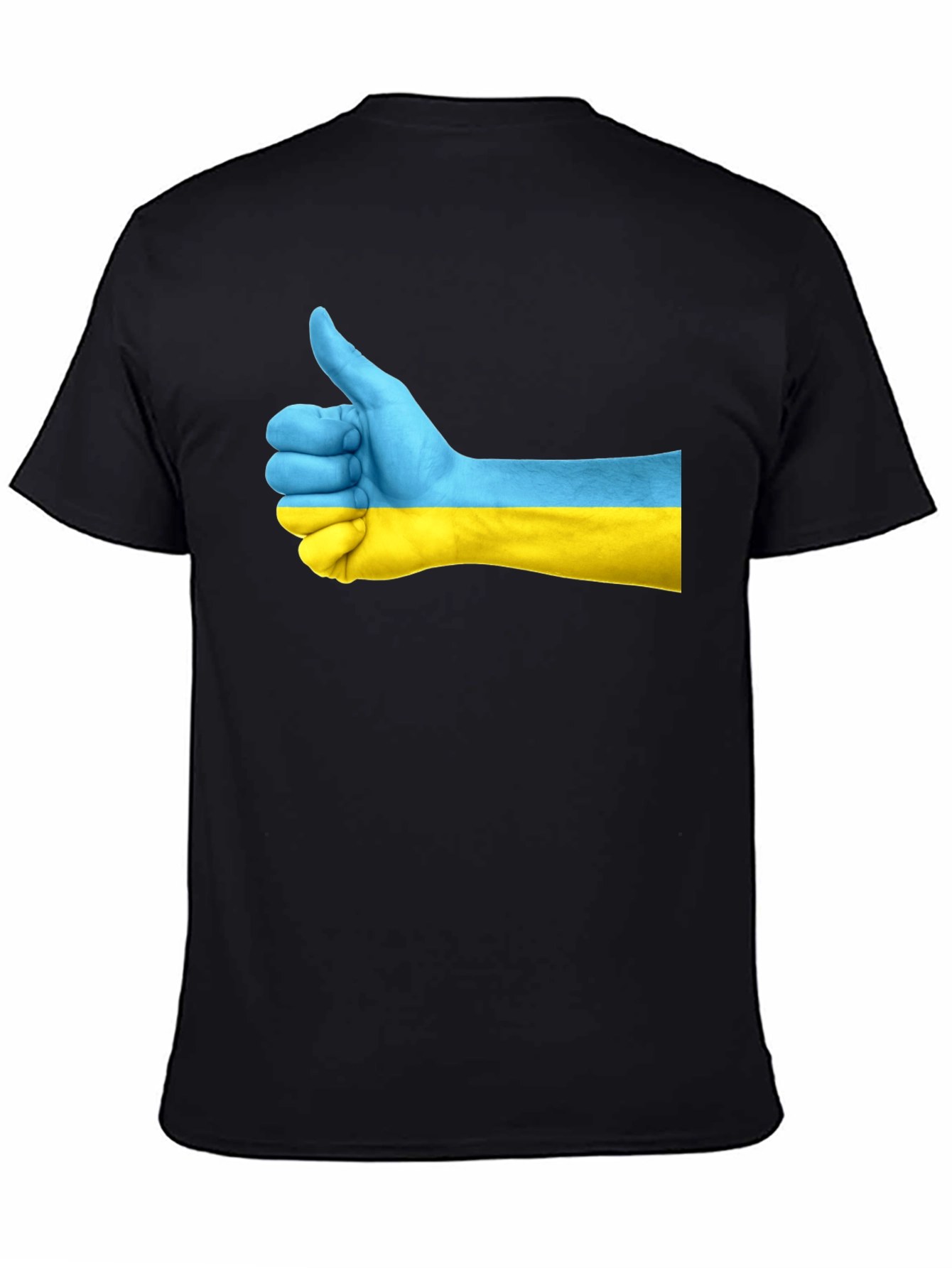 Ukraine Thumbs Up Graphic Tee - Black