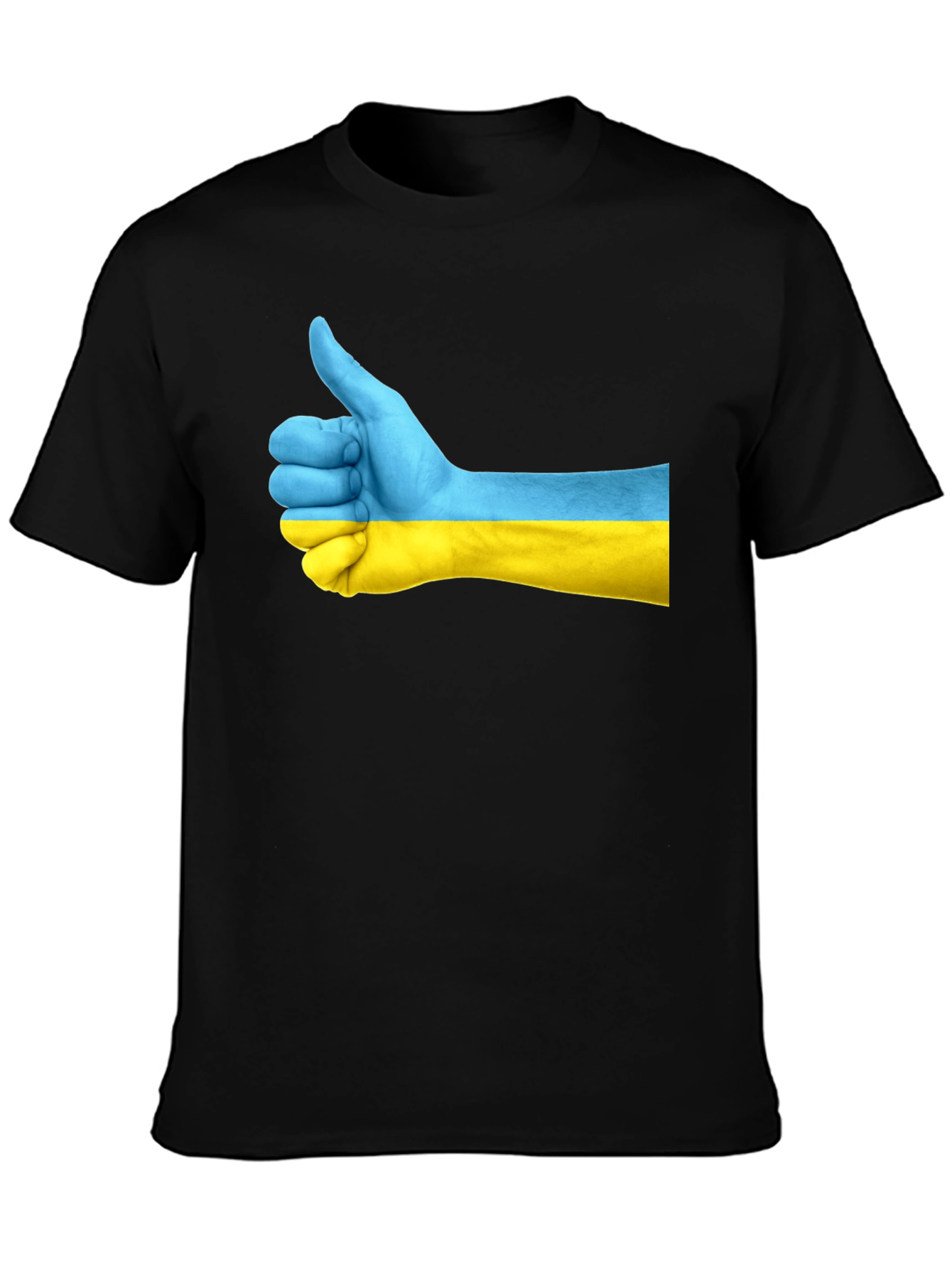 Ukraine Thumbs Up Graphic Tee - Black