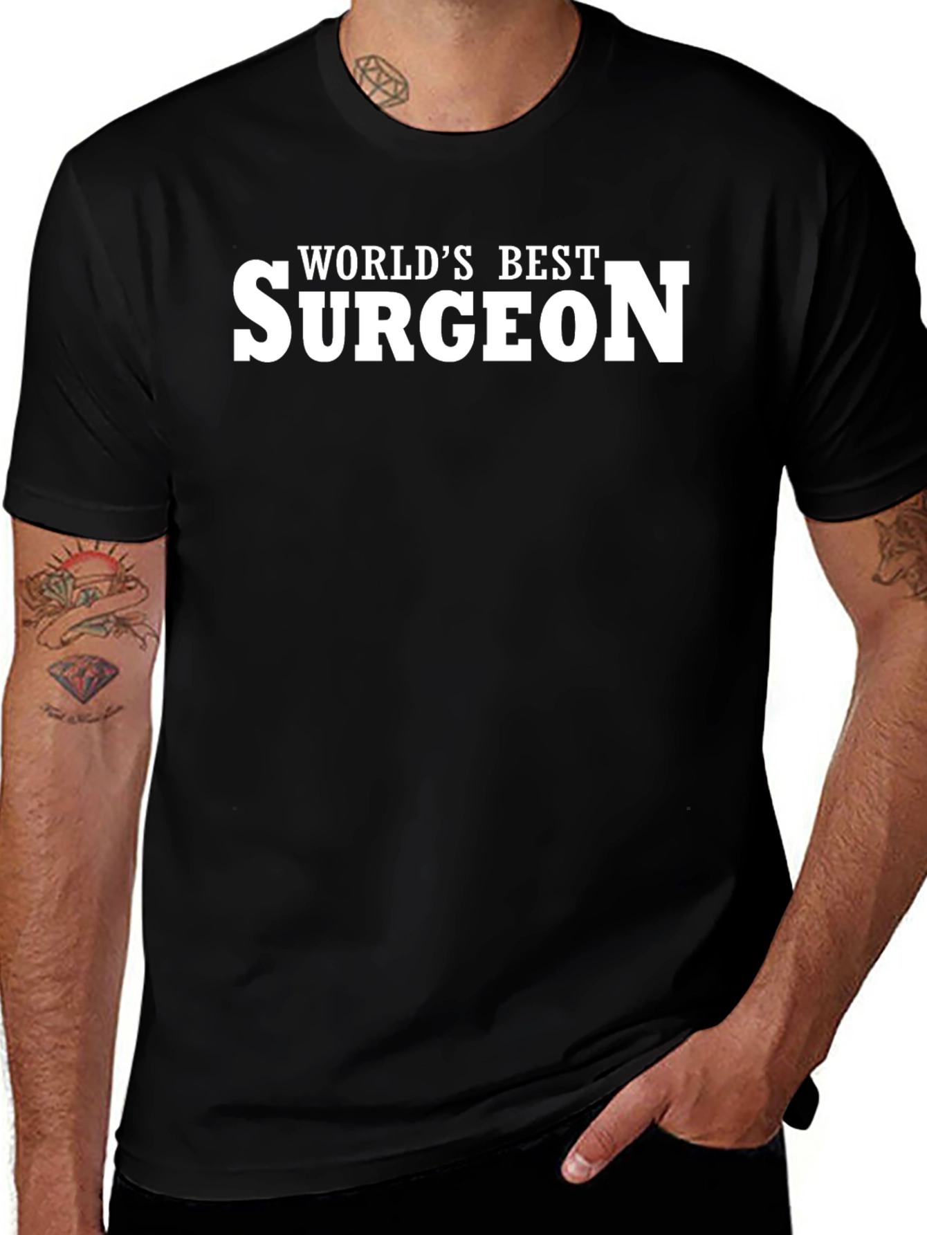 Worlds Best Surgeon T-Shirt - Black Cotton Tee