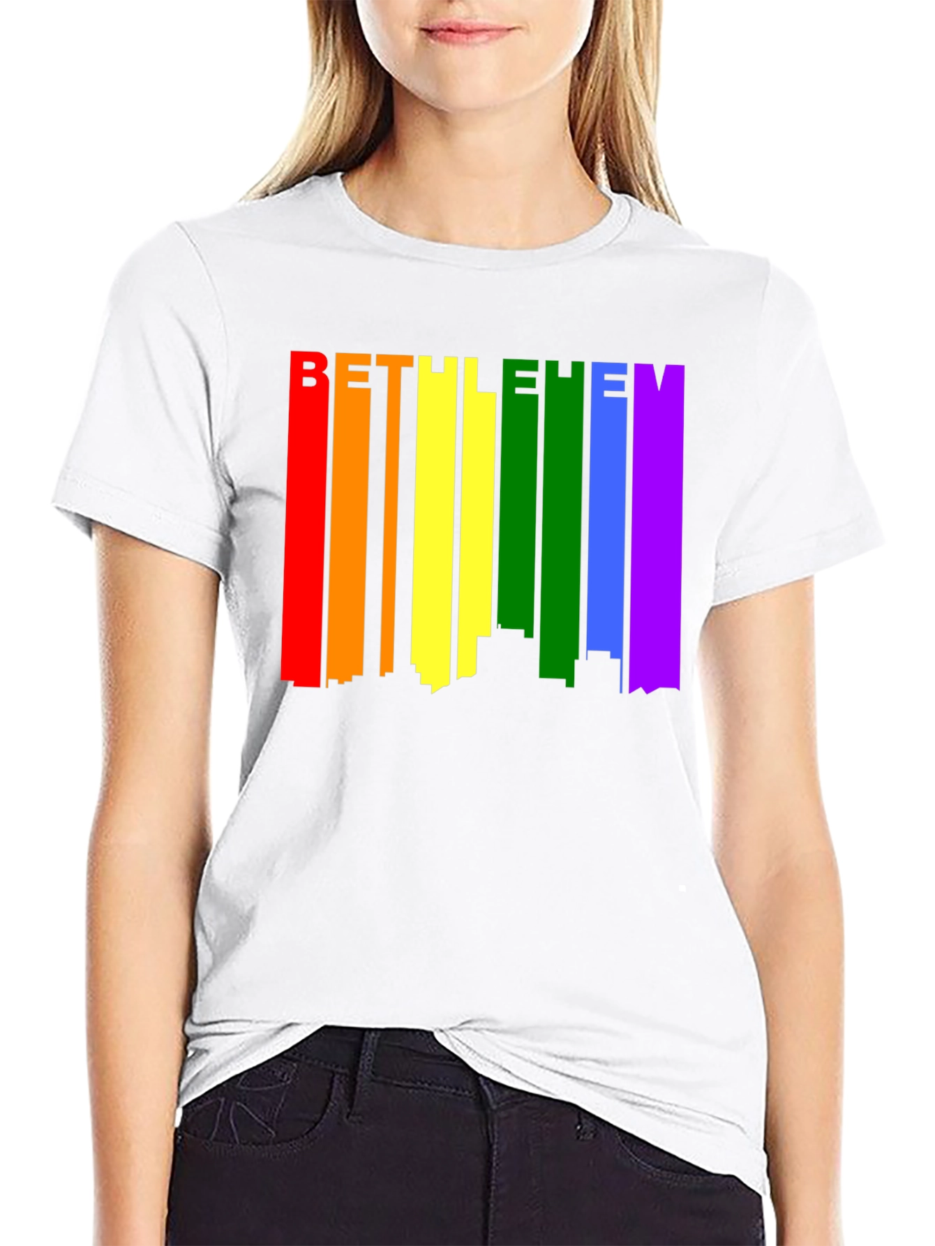 Bethlehem Pride Rainbow Skyline Graphic Tee