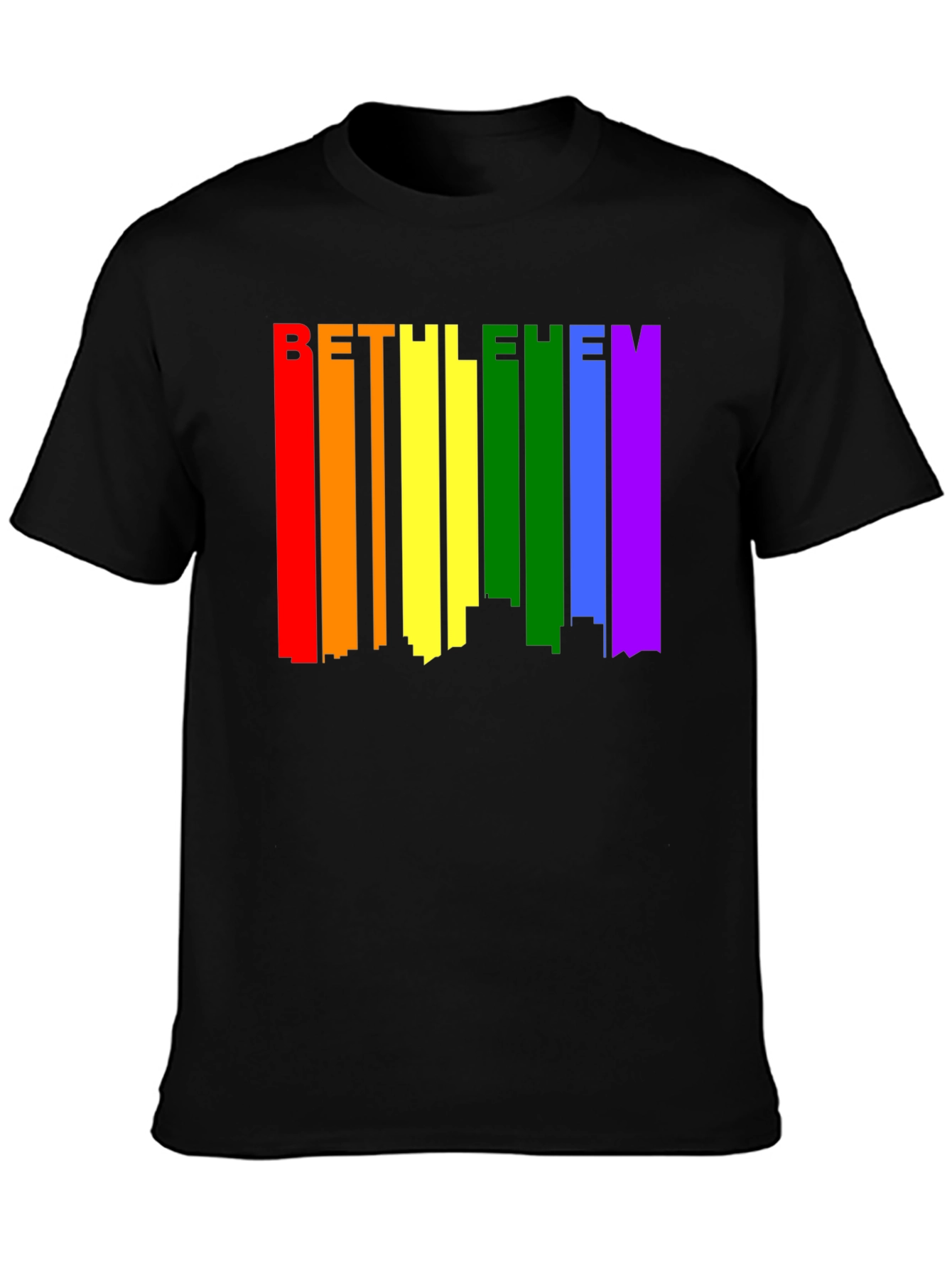 Bethlehem Pride Rainbow Skyline Graphic Tee