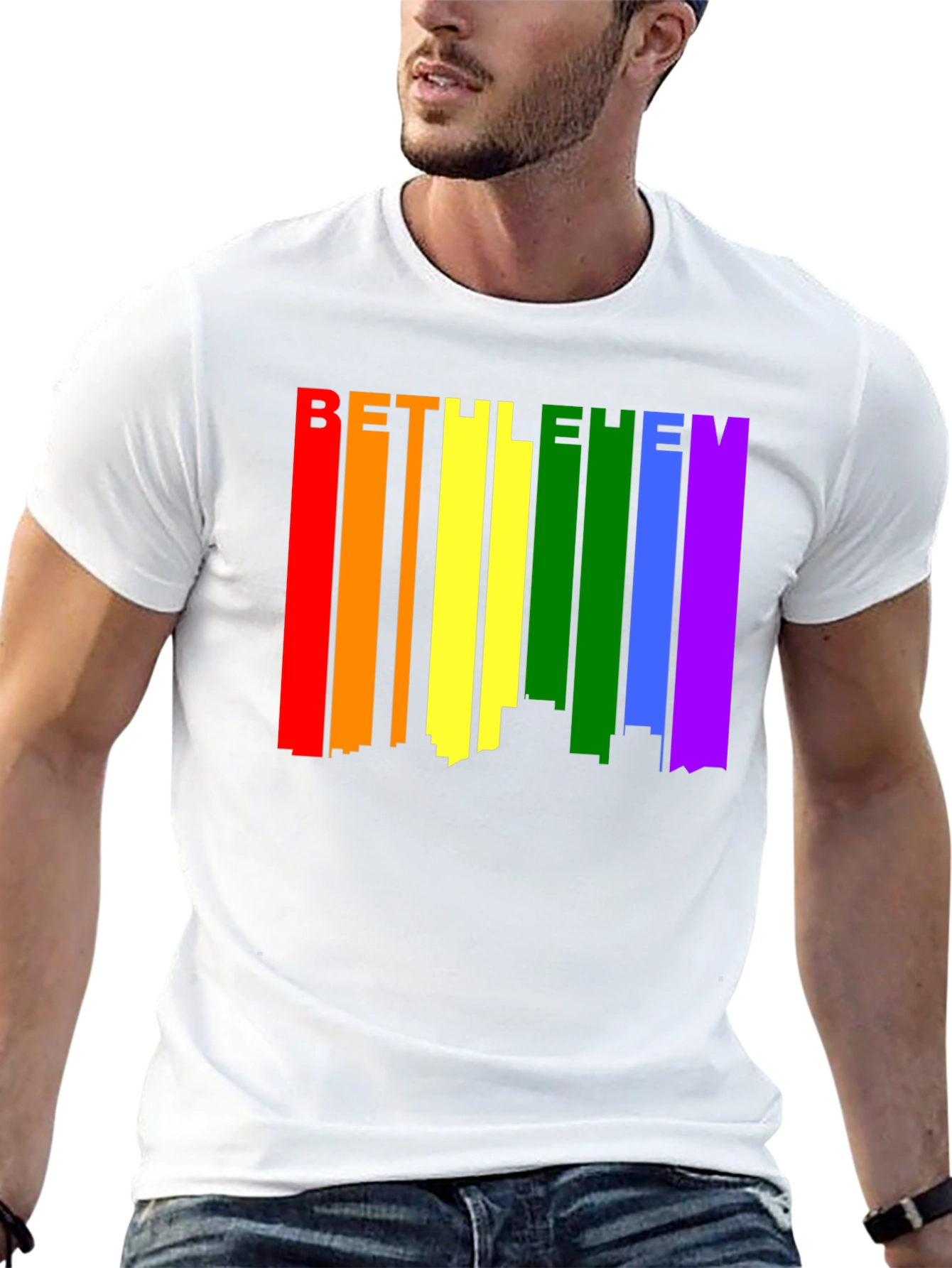 Bethlehem Pride Rainbow Skyline Graphic Tee