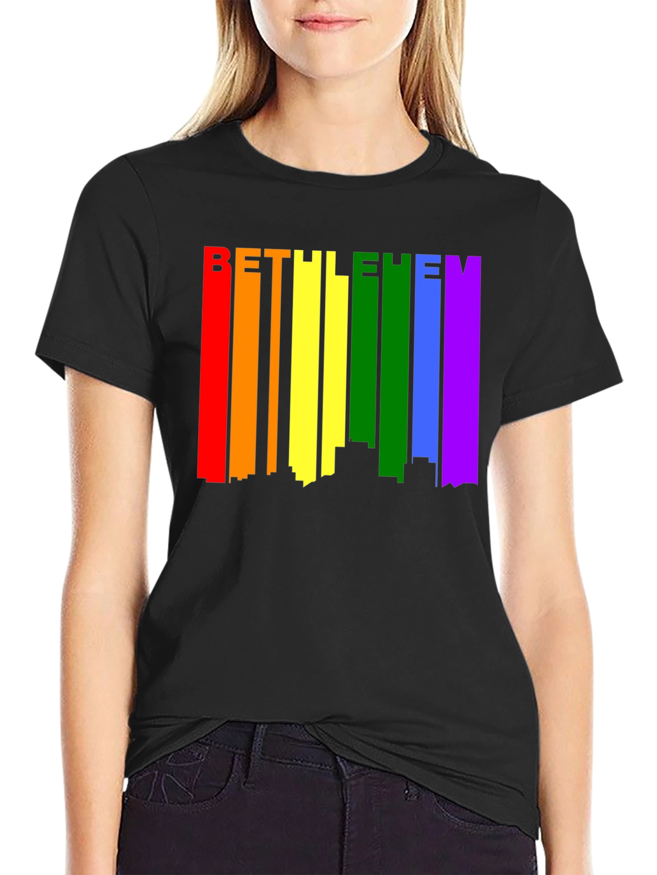 Bethlehem Pride Rainbow Skyline Graphic Tee