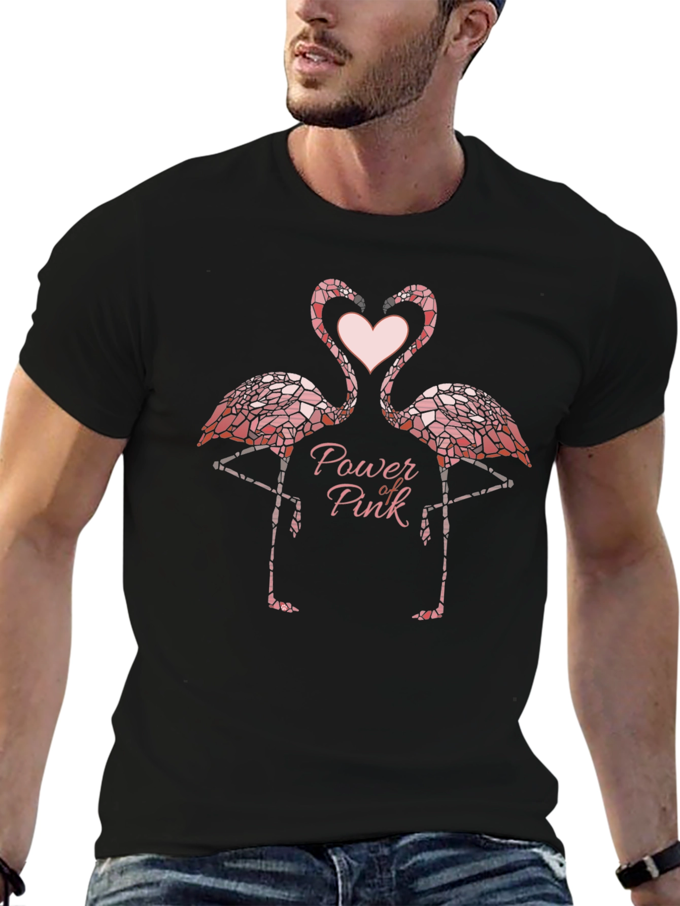 Power of Pink Flamingo Graphic Tee