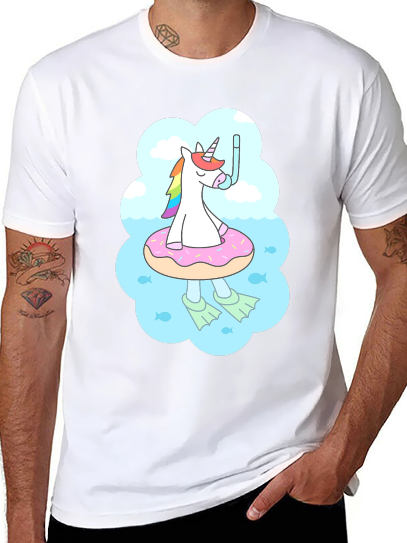Unicorn Donut Float T-Shirt