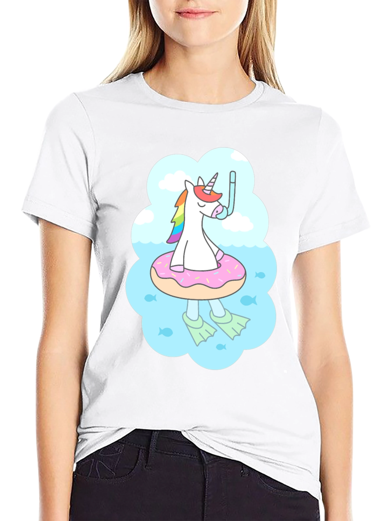 Unicorn Donut Float T-Shirt