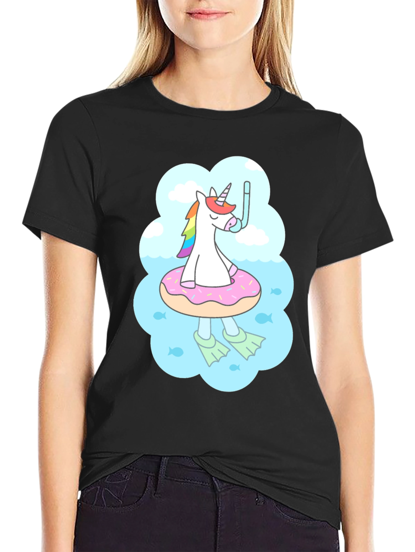 Unicorn Donut Float T-Shirt
