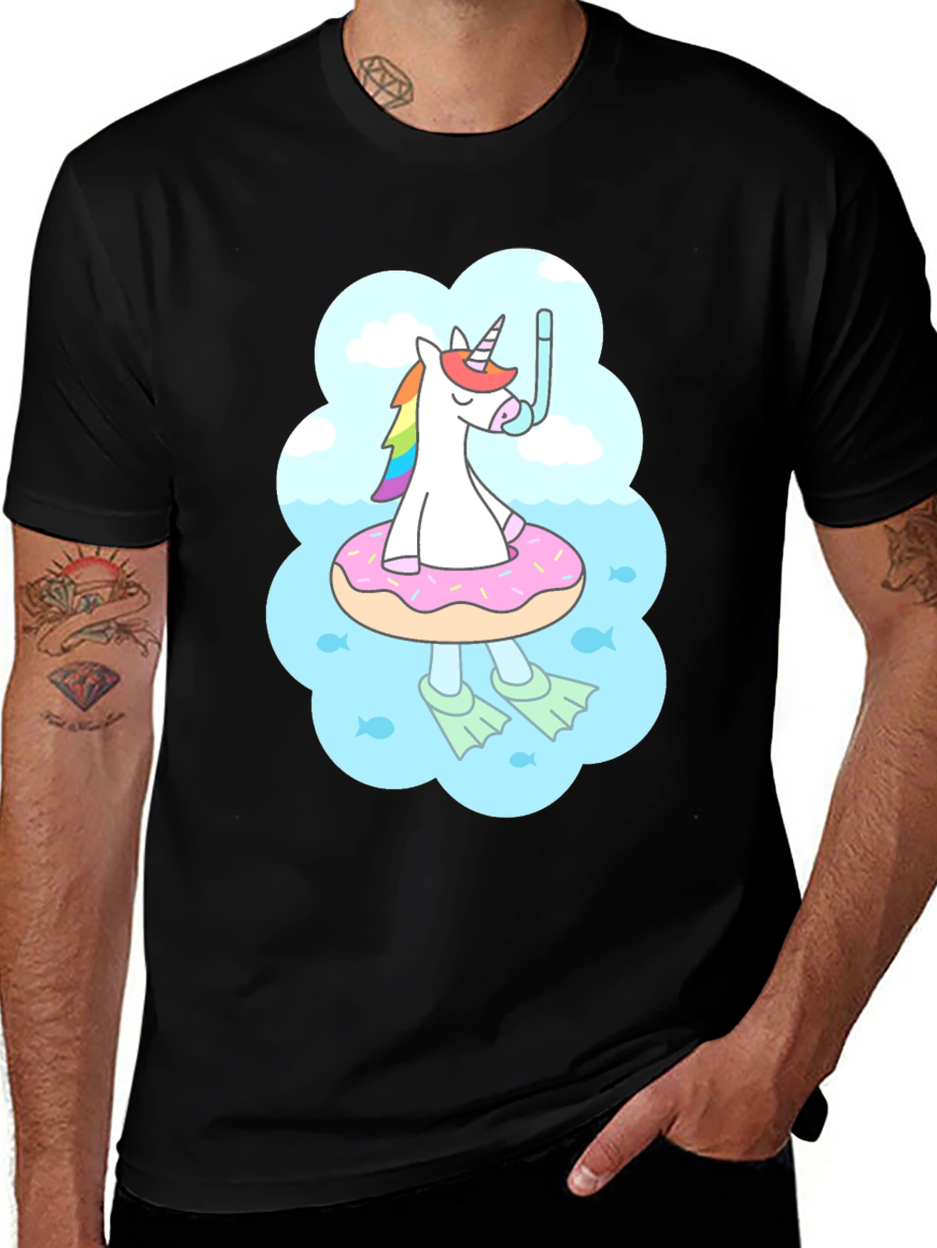 Unicorn Donut Float T-Shirt