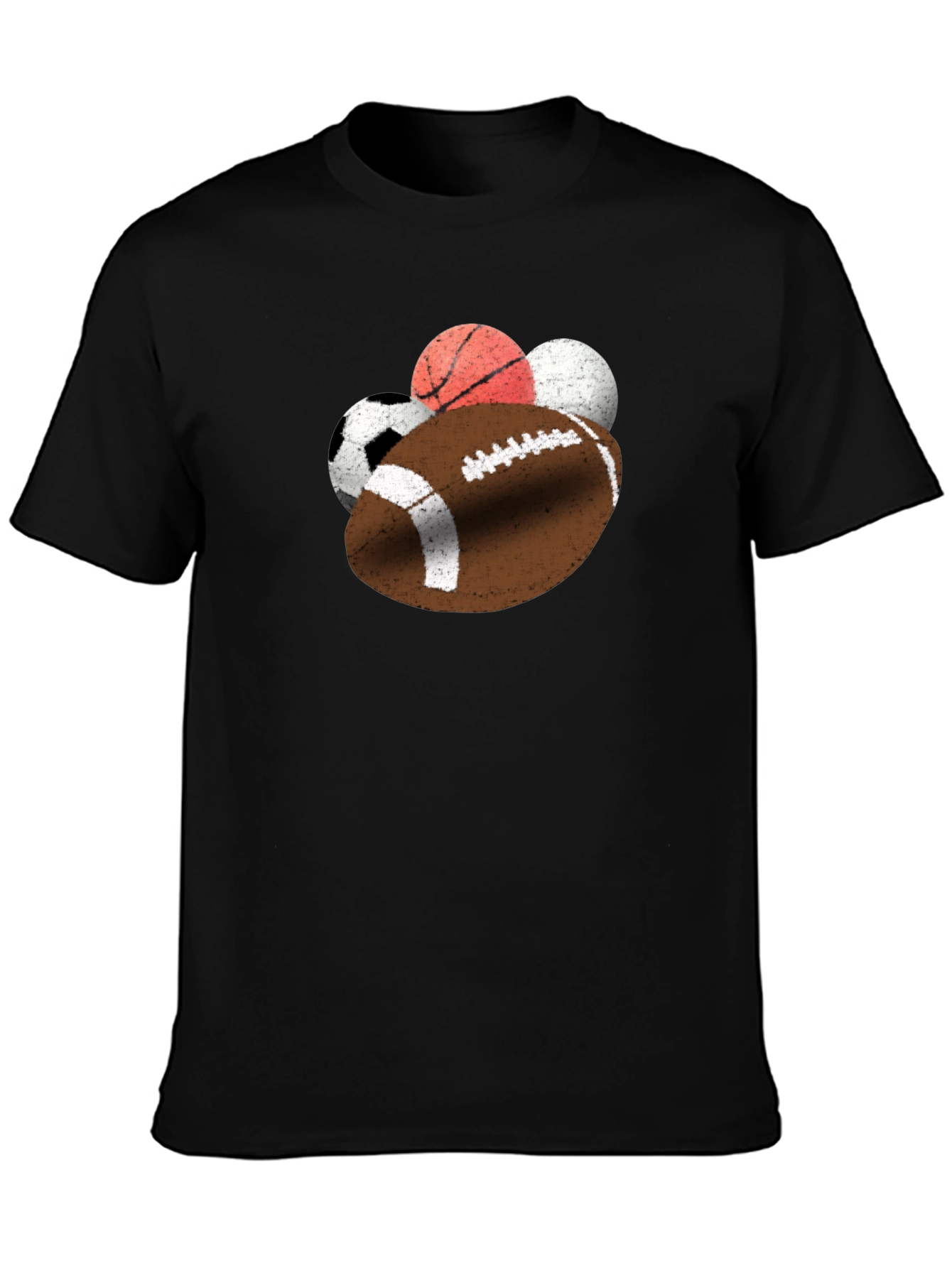 Sports Ball T-Shirt - Football Basketball Soccer