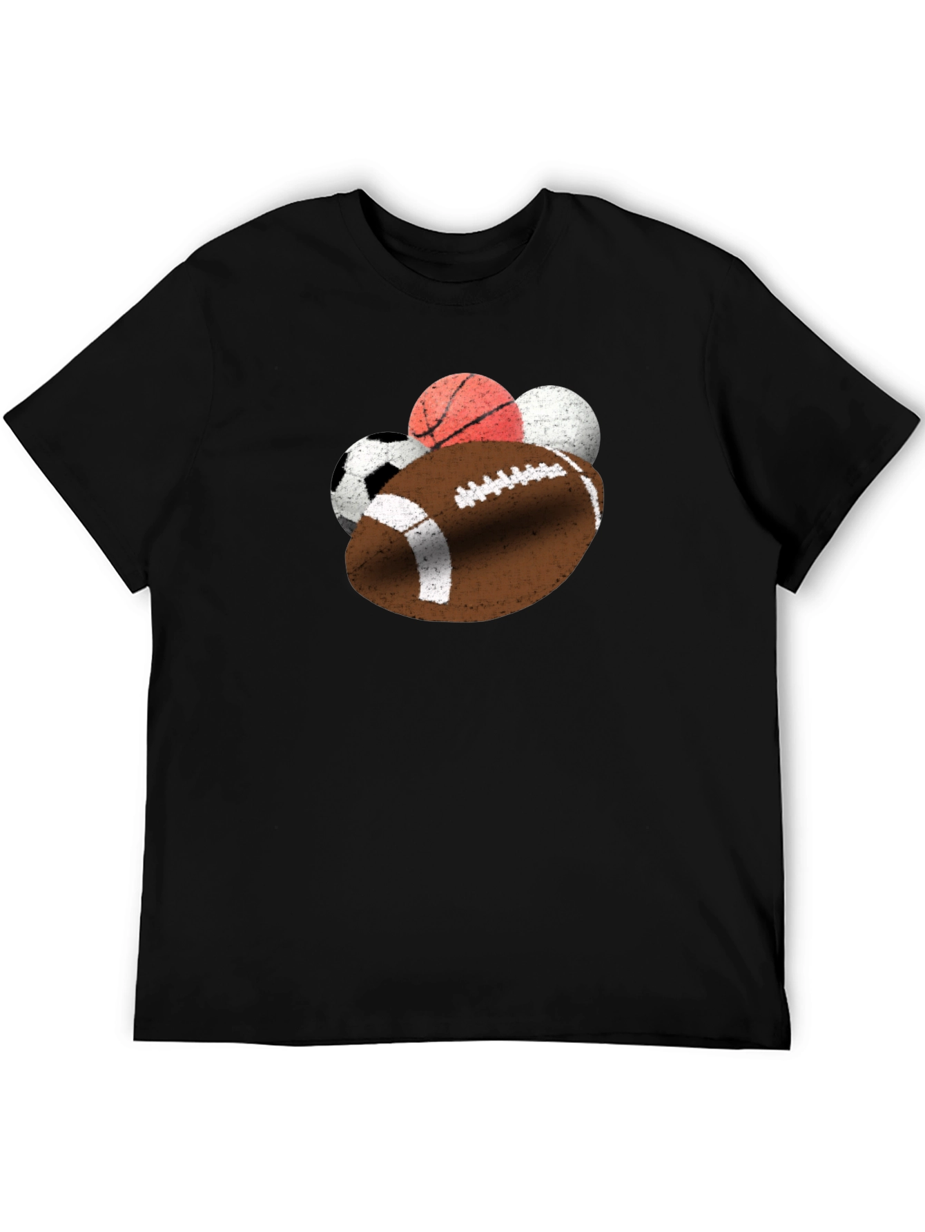 Sports Ball T-Shirt - Football Basketball Soccer